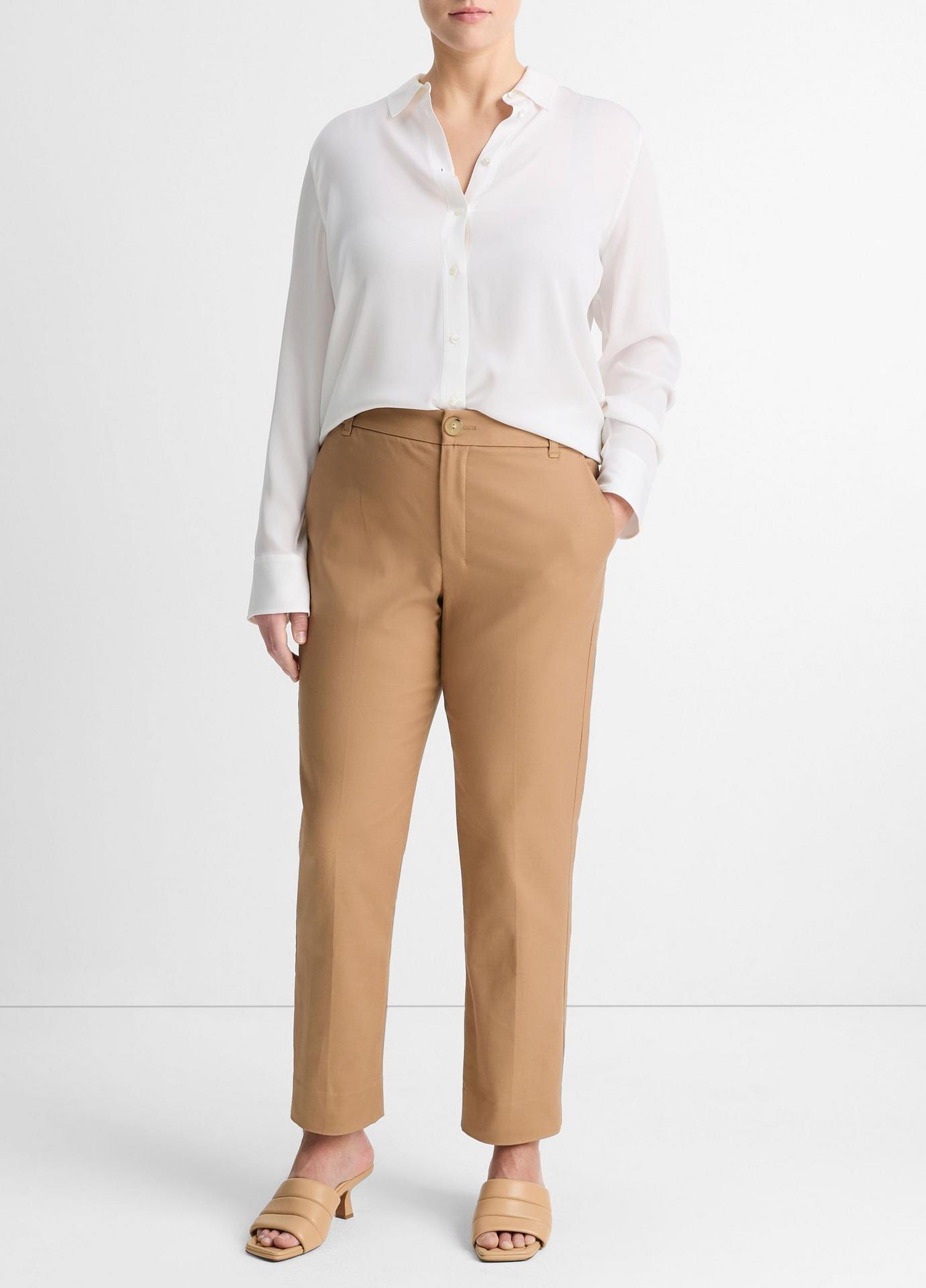 Vince Fitted Stretch-Silk Blouse