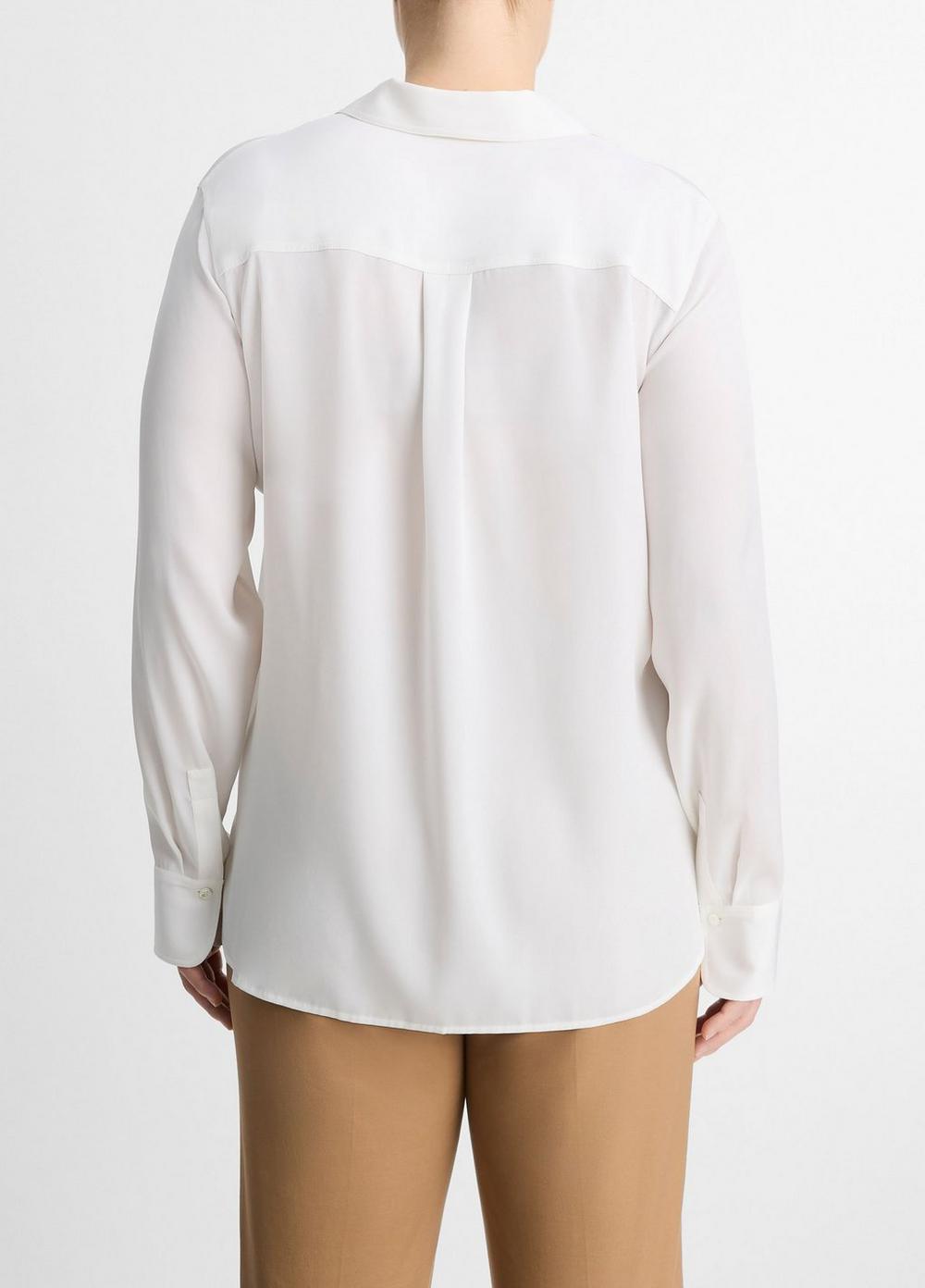 Fitted Stretch-Silk Blouse