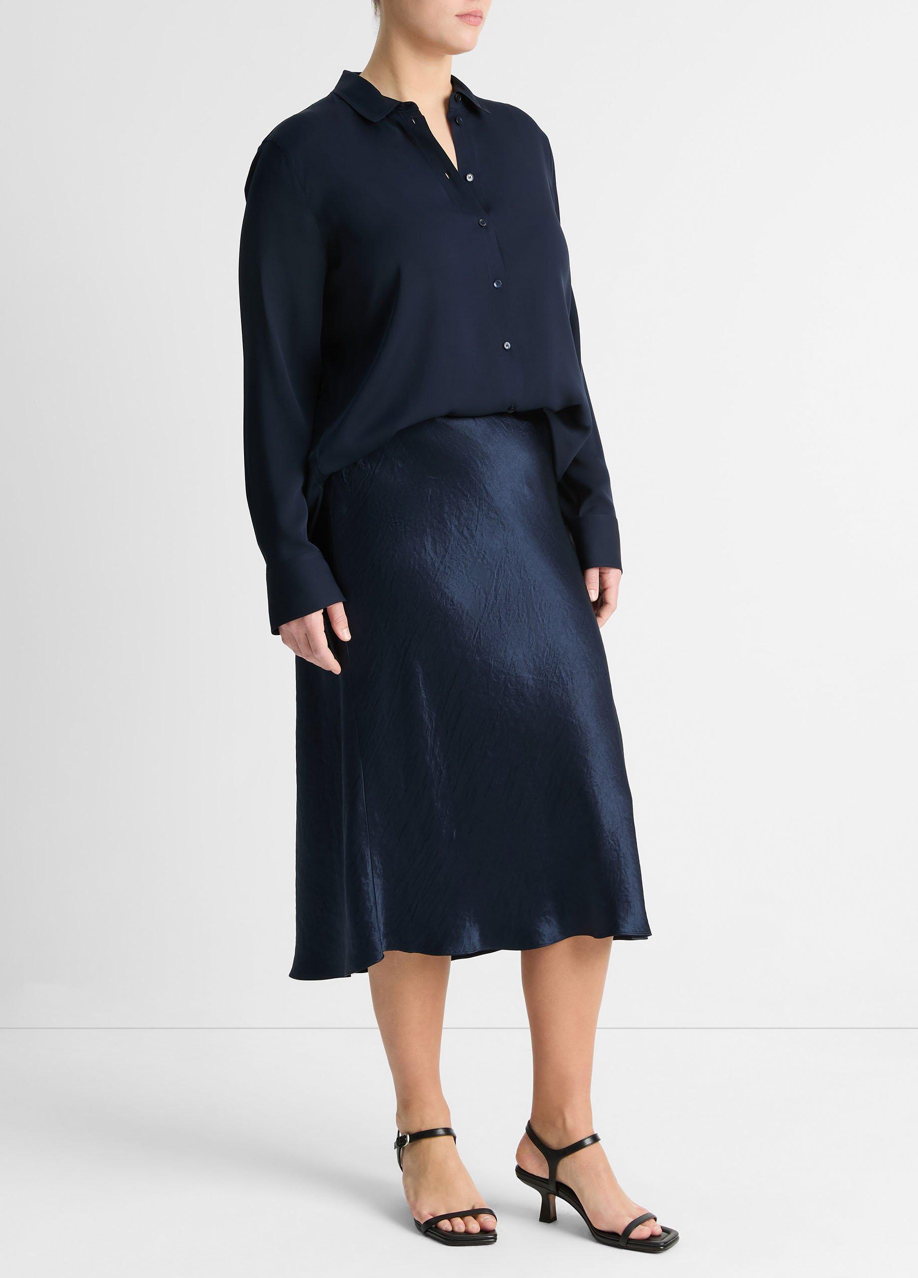 Vince slip skirt outlet navy