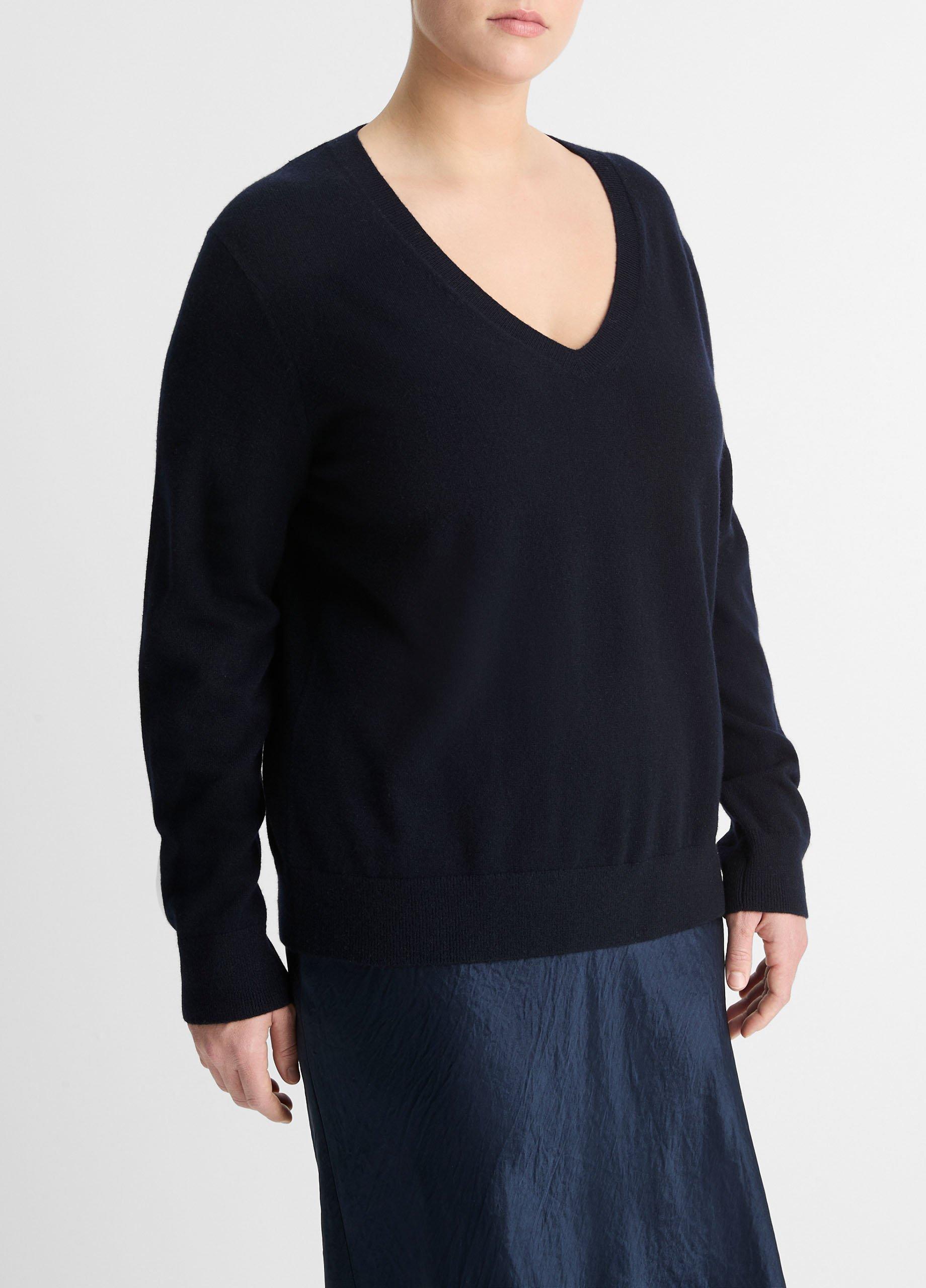 Cashmere Weekend V-Neck Sweater in Extended Sizes