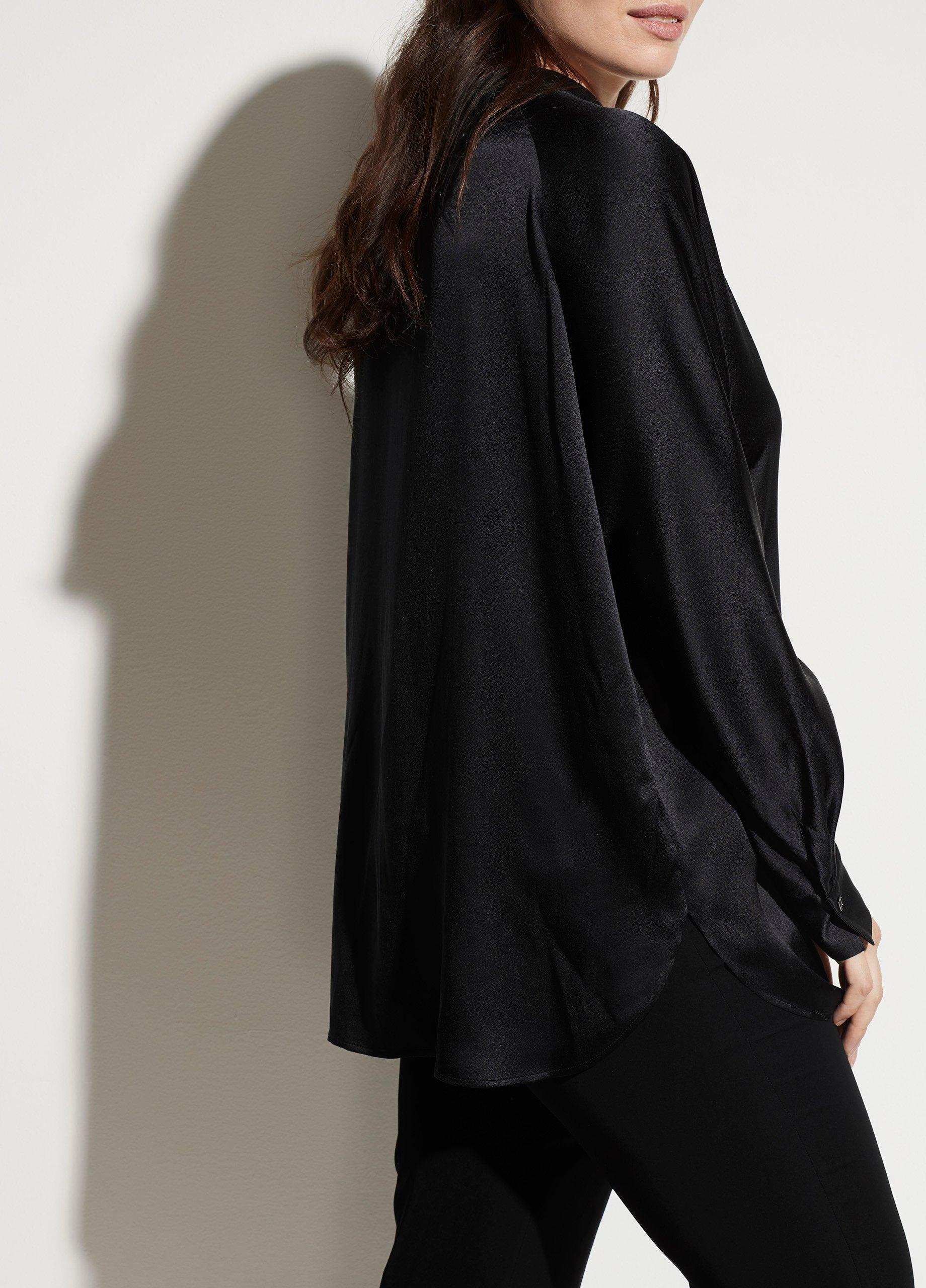 Satin Band Collar Blouse image number 2