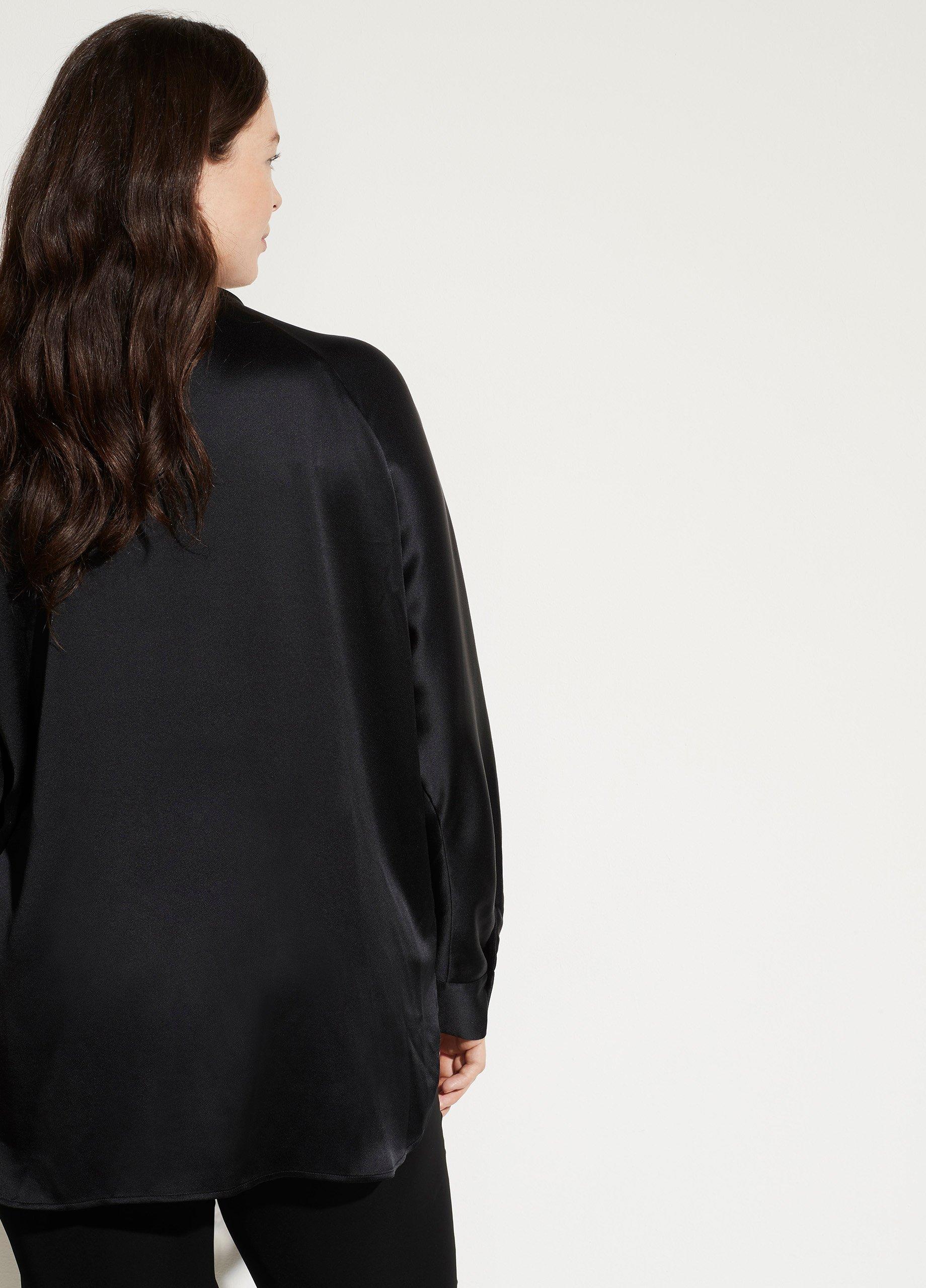 Satin Band Collar Blouse image number 3