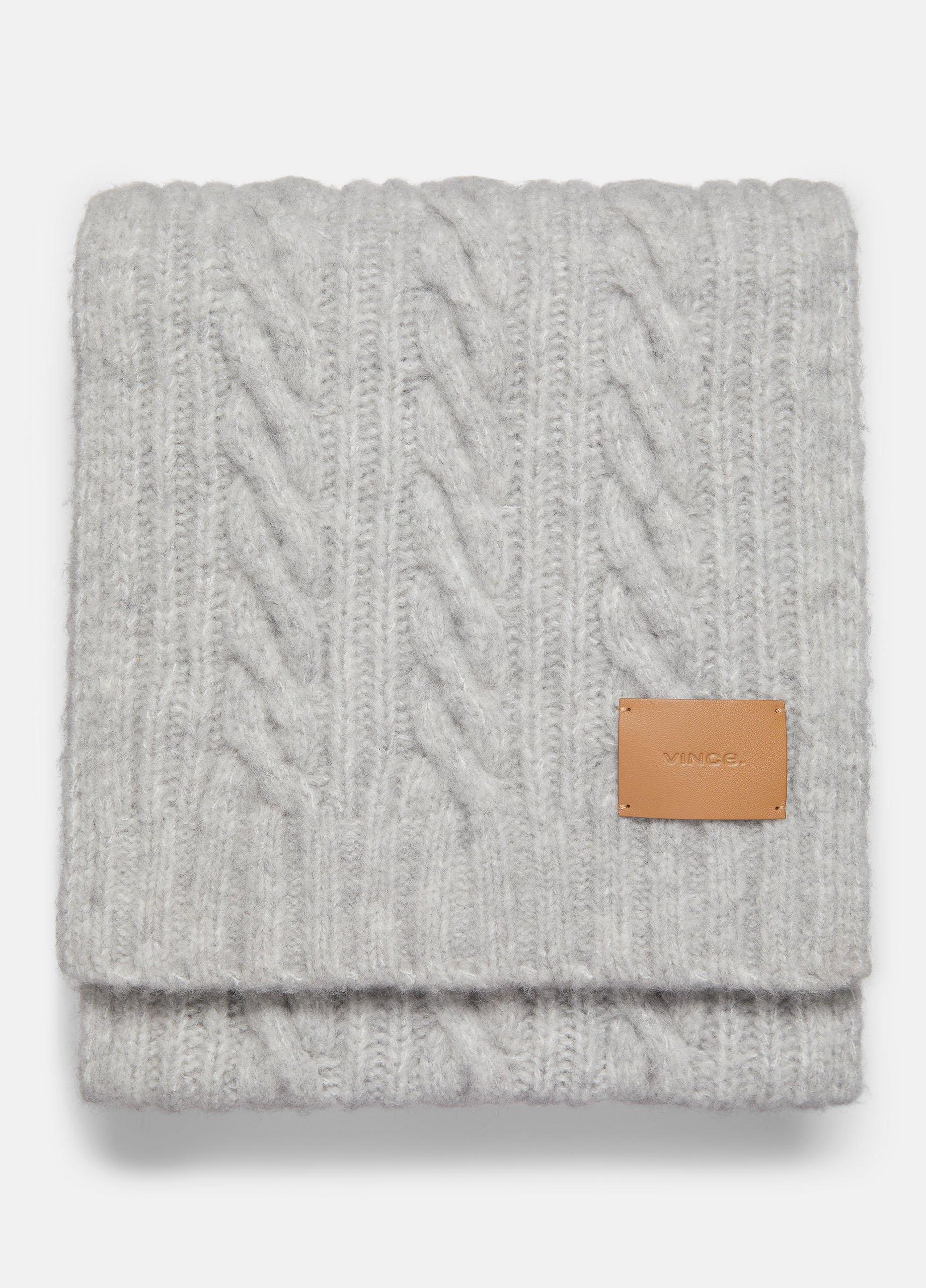 Airspun Wool-Blend Cable-Knit Scarf image number 0