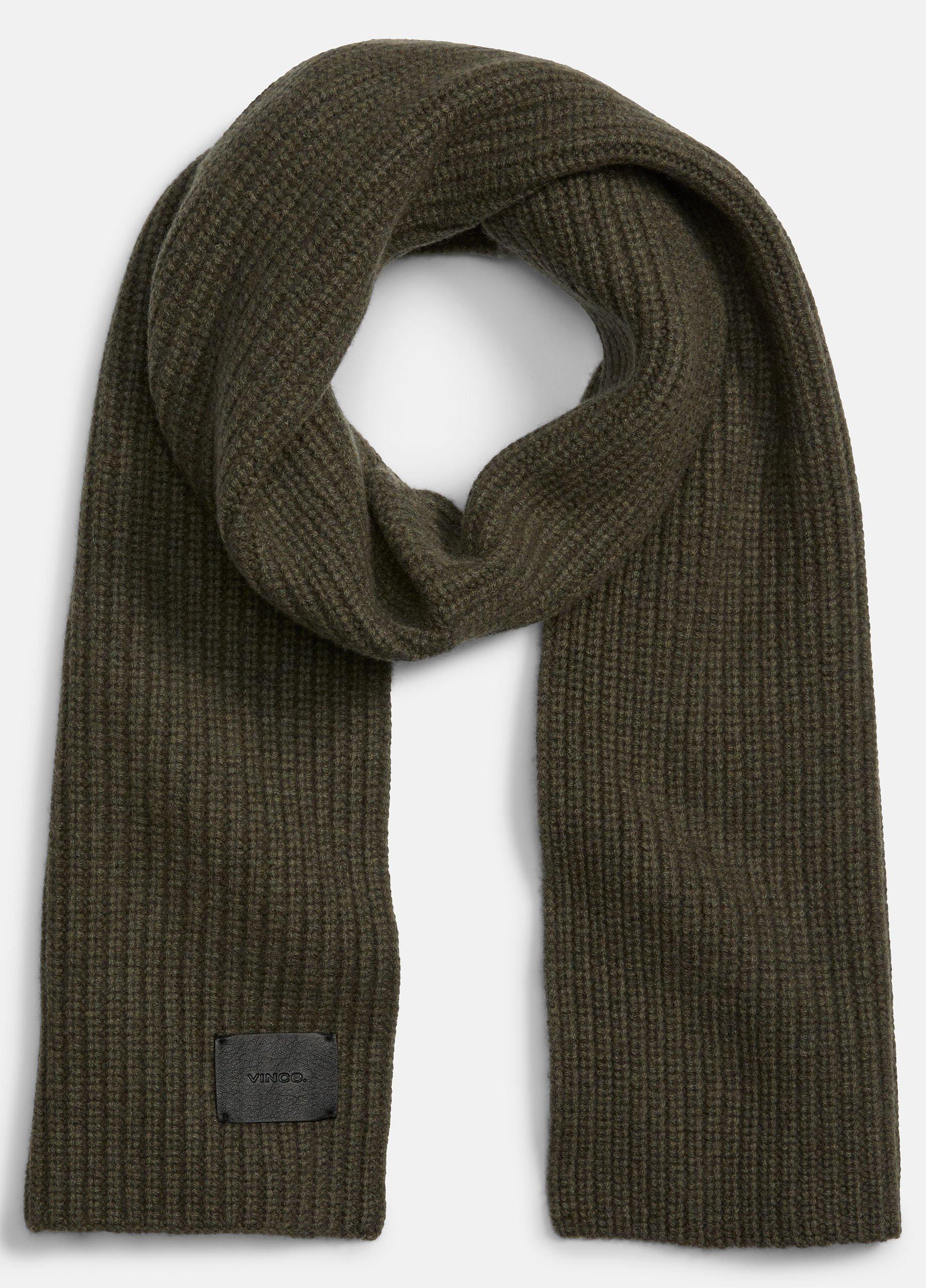 Cashmere Shaker-Stitch Scarf