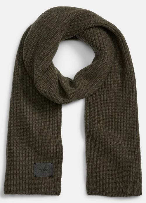 Cashmere Shaker-Stitch Scarf