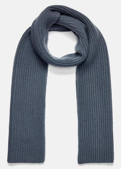 Wool and Cashmere Ribbed Shaker Stitch Scarf