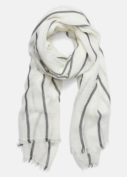 Cotton Gauze Awning Stripe Scarf
