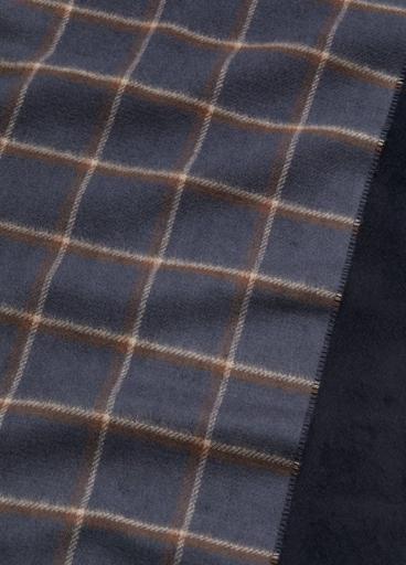 Windowpane Wool and Cashmere Double-Face Scarf image number 1