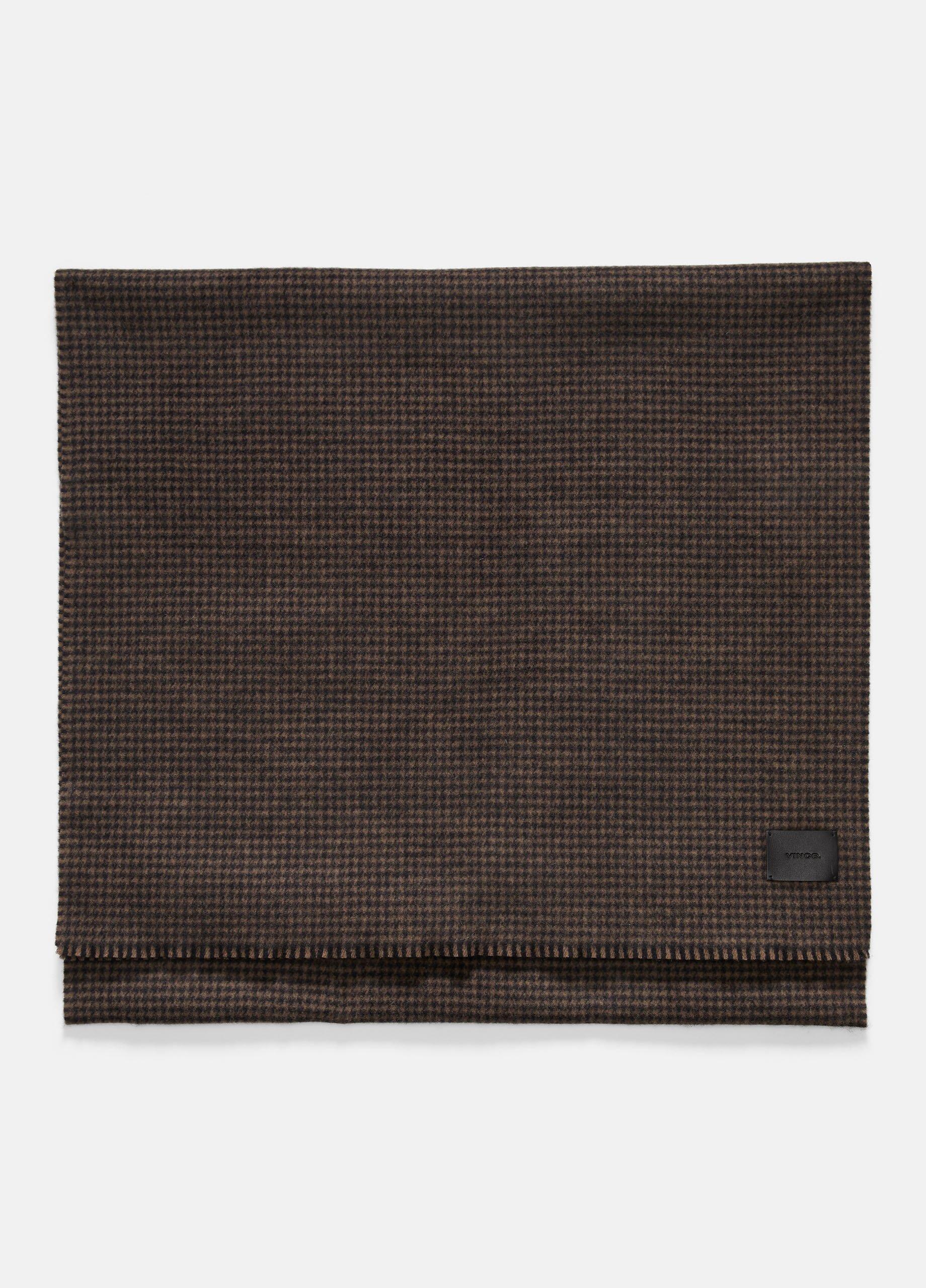 Houndstooth Wool and Cashmere Double-Face Scarf image number 0