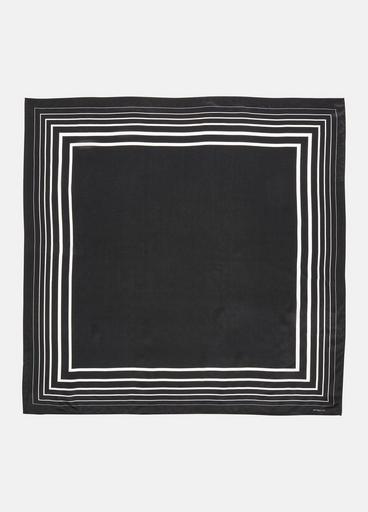 Striped Silk Square Scarf image number 0