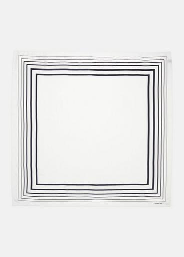 Geo-Striped Cotton-Silk Square Scarf image number 0