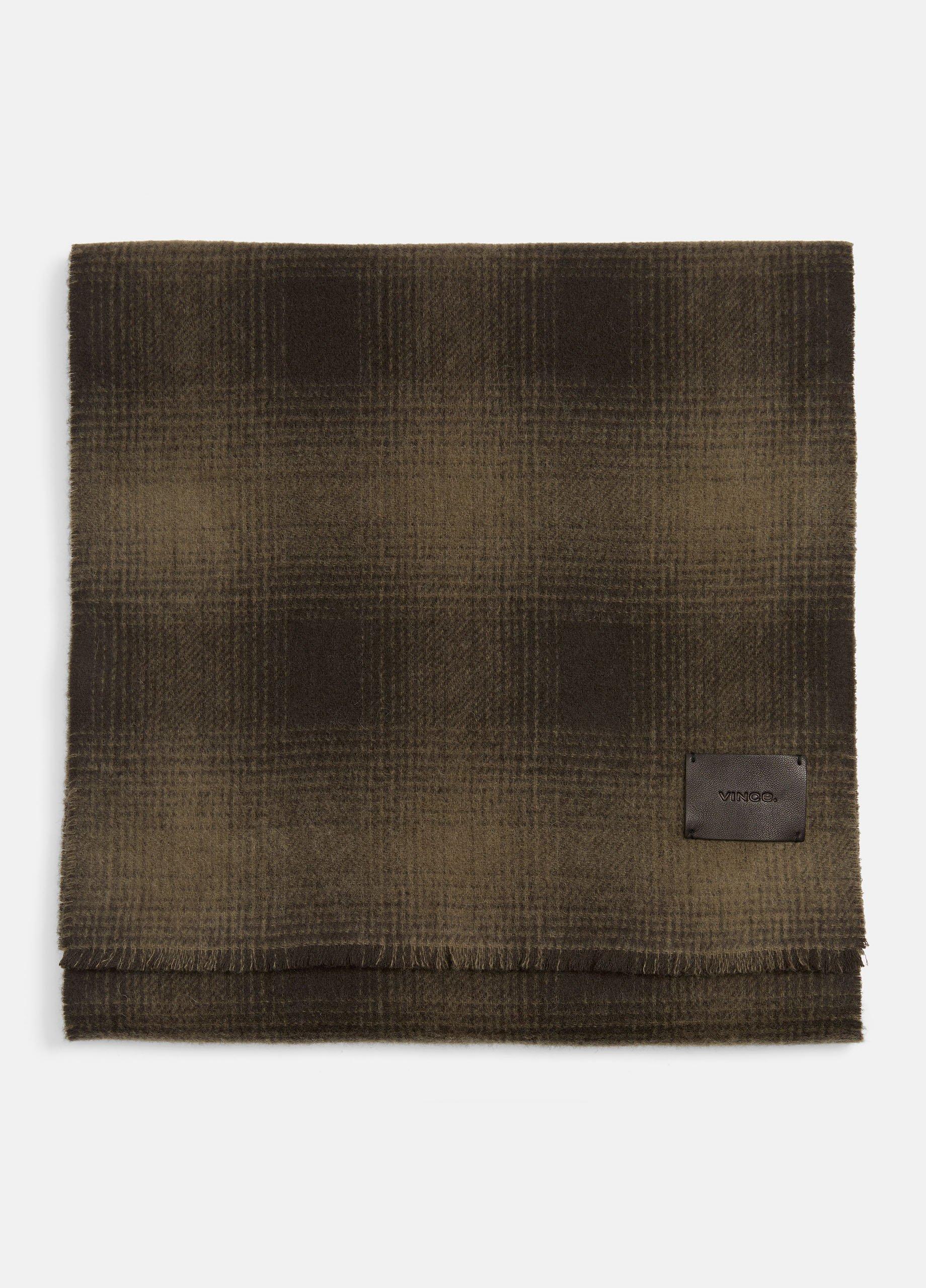 Shadow Plaid Double-Face Wool and Cashmere Scarf image number 0