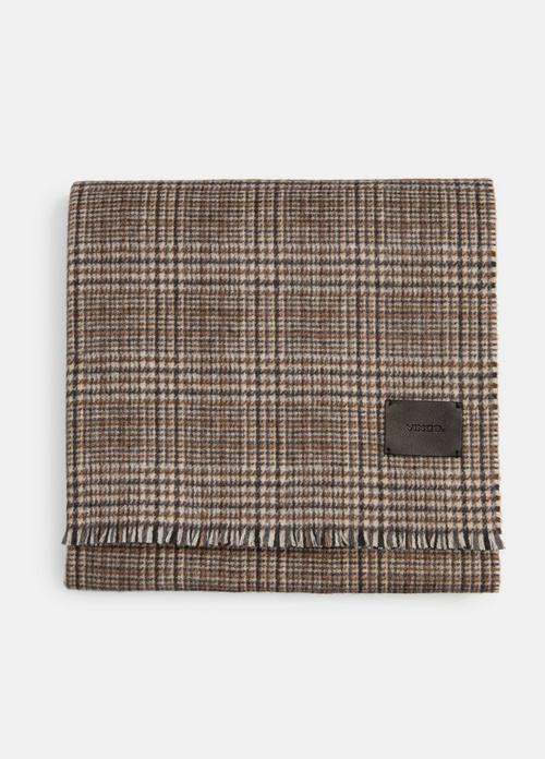 Glen Plaid Double-Face Cashmere Scarf