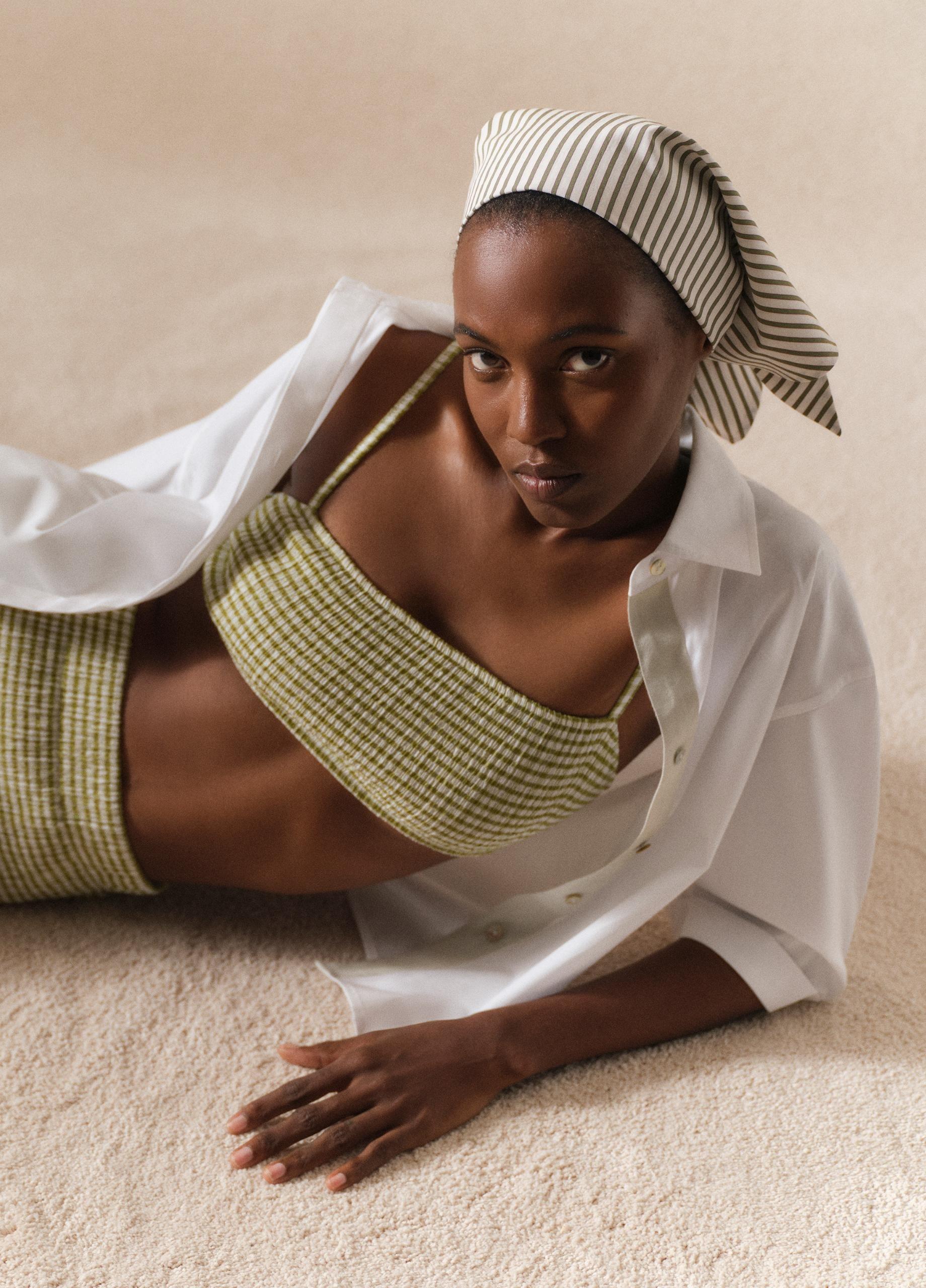 Sowing Stripe Silk Twill Scarf image number 3