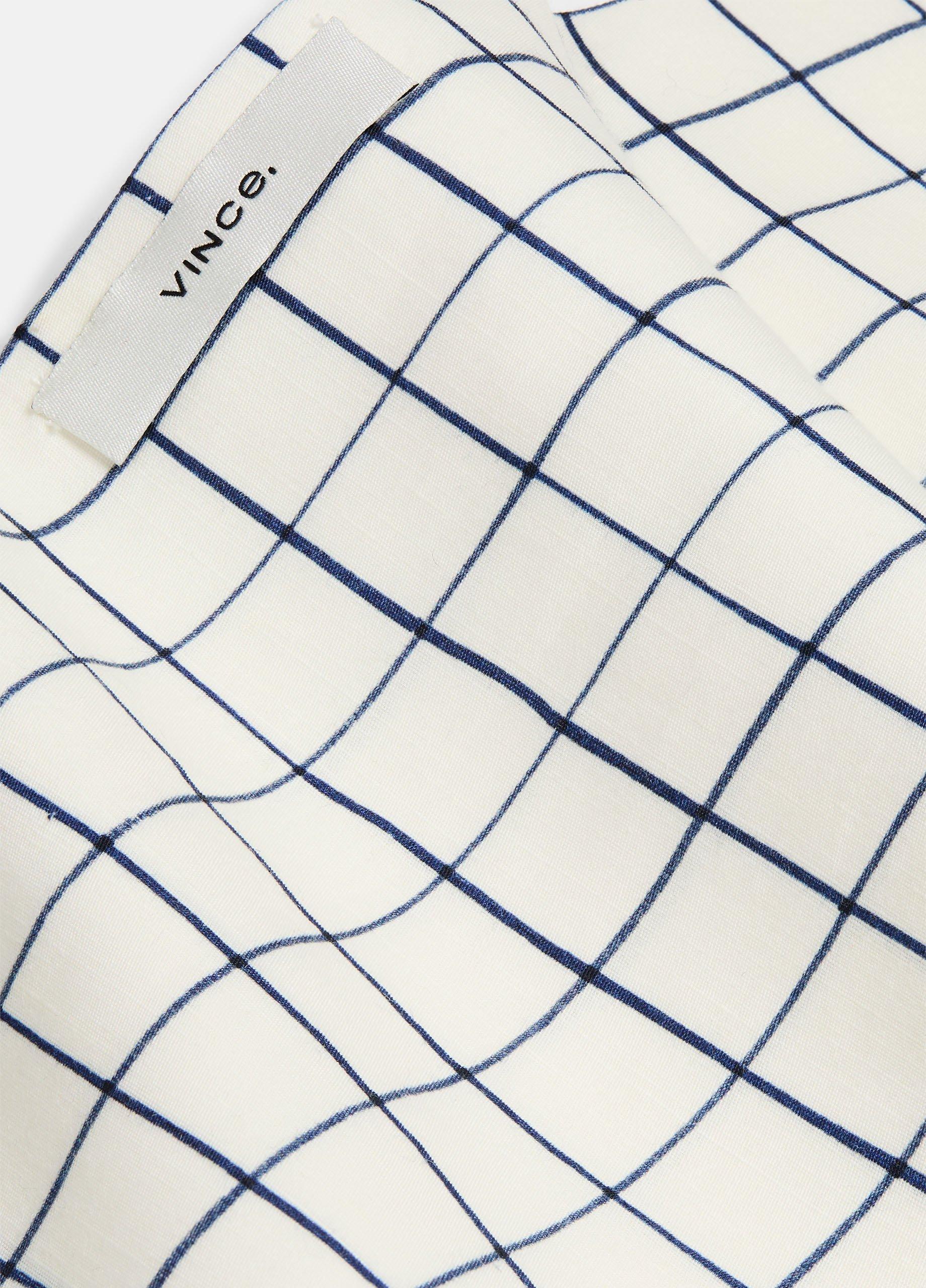 Trellis Plaid Cotton-Blend Headkerchief image number 1