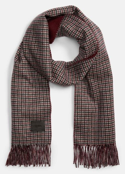 Micro-Houndstooth Cashmere Scarf