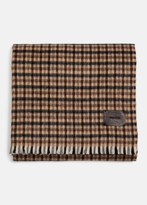 Gingham Wool-Cashmere Oversized Wrap