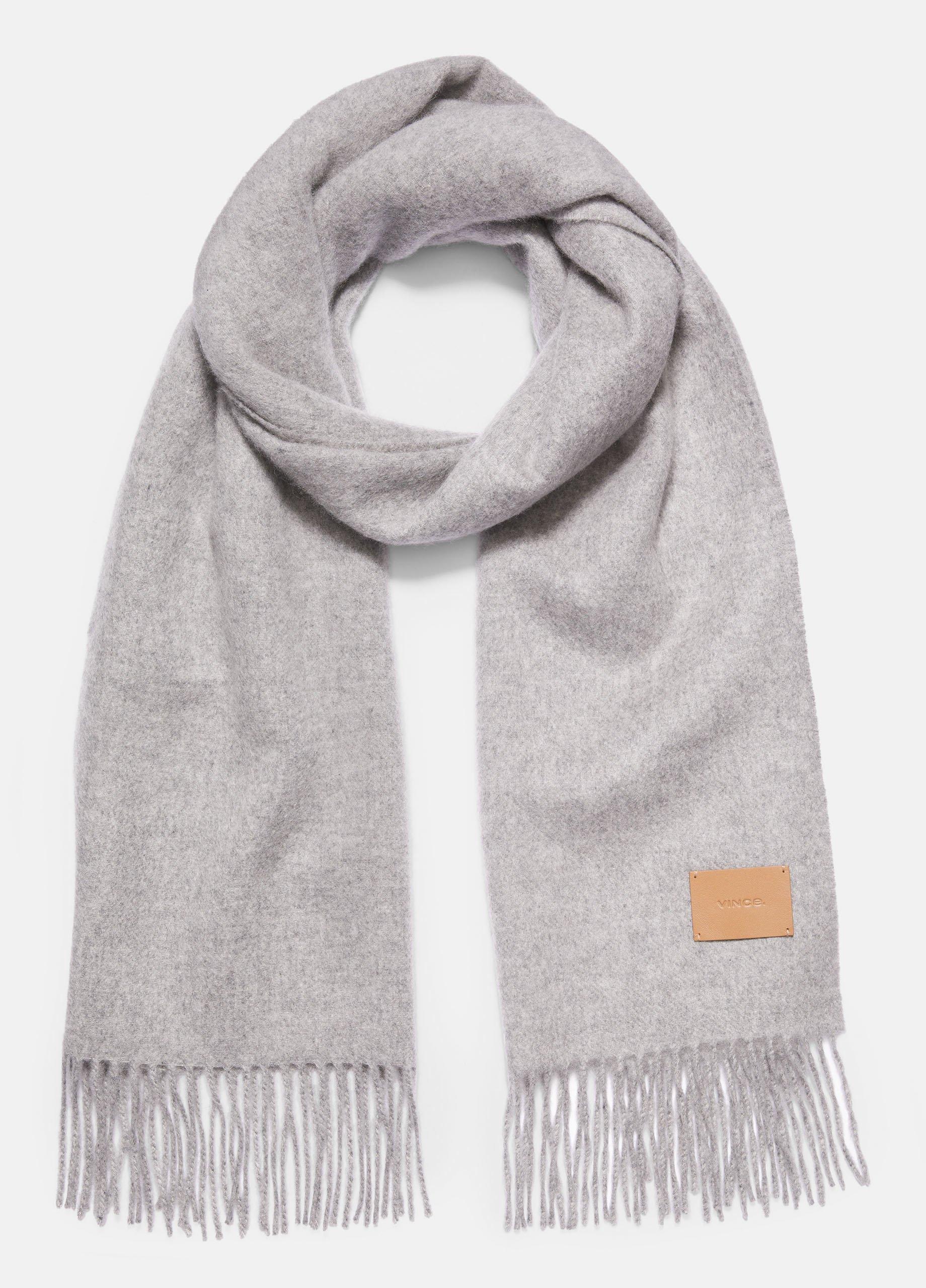 Women's Double-Face Cashmere Scarf, Grey Vince