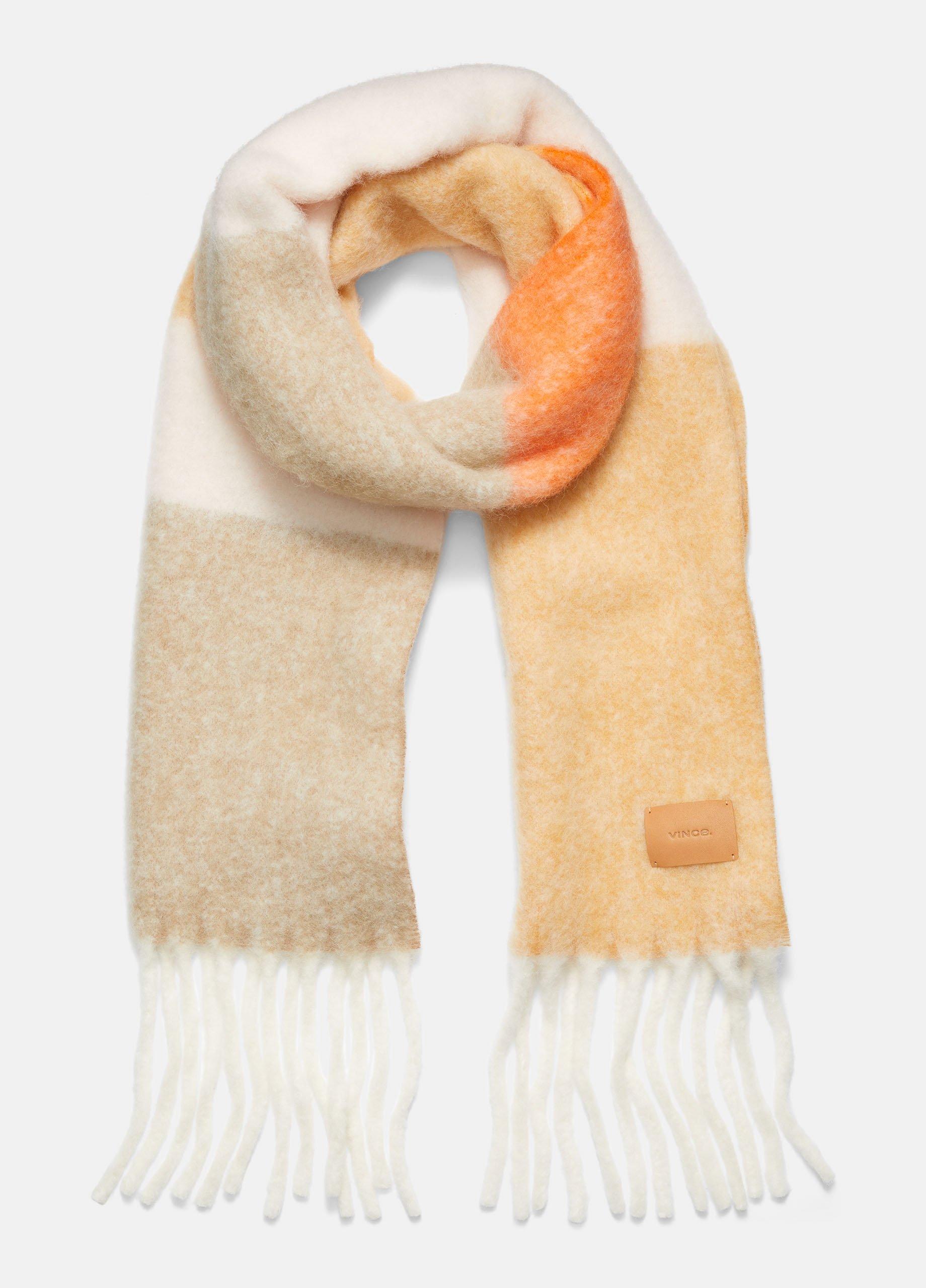 Brushed Alpaca Oversized Striped Scarf image number 0