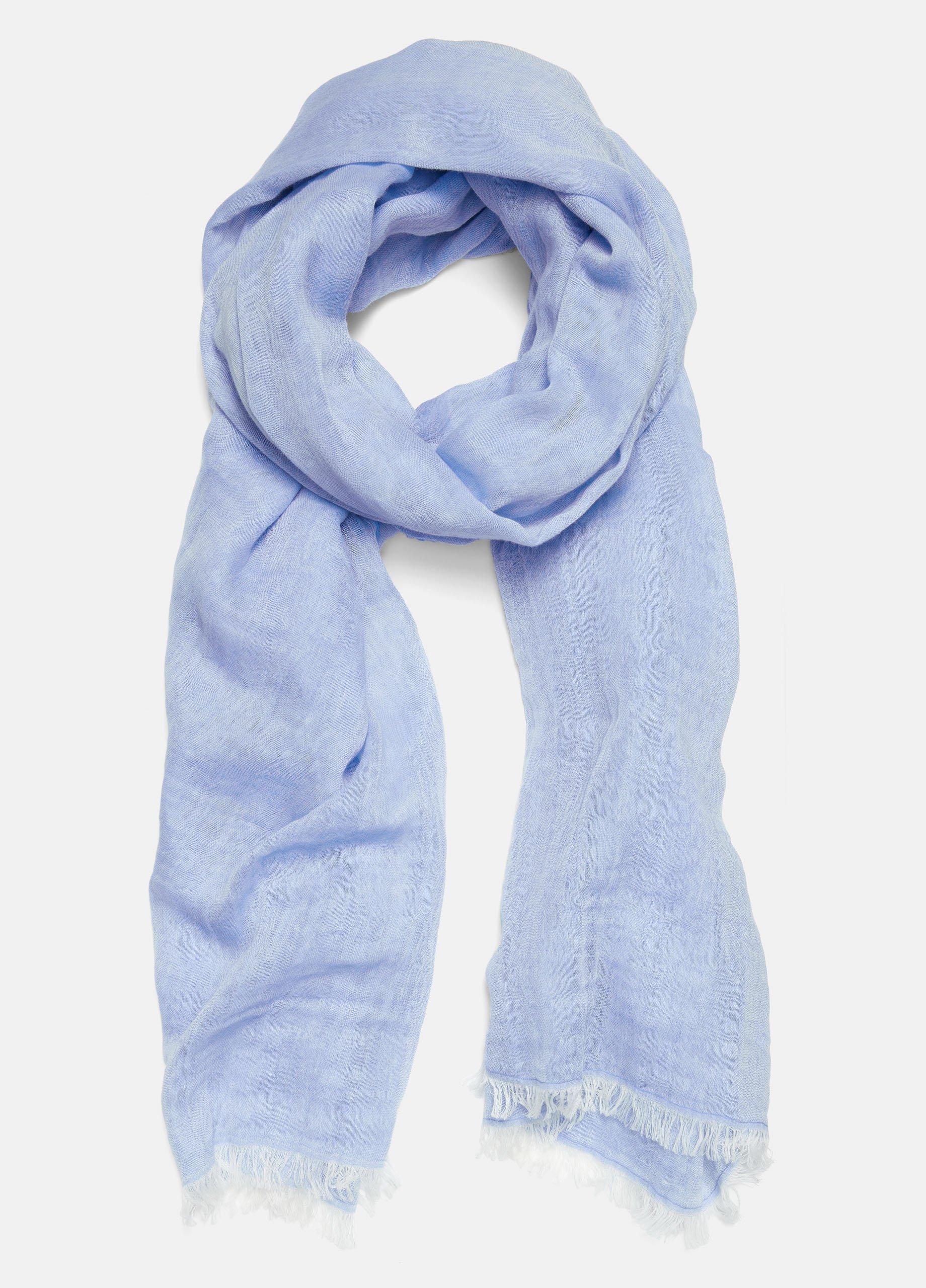 Women's Cotton Gauze Bi-color Scarf, Papyrus/aria Vince