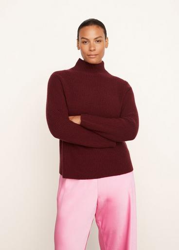 Cashmere Shaker Rib Turtleneck Sweater image number 1