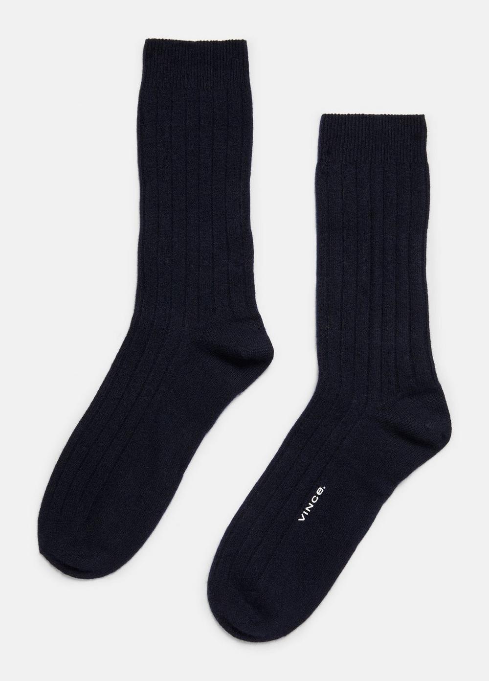 Cashmere Rib Sock, Coastal Blue, Size L/XL Vince