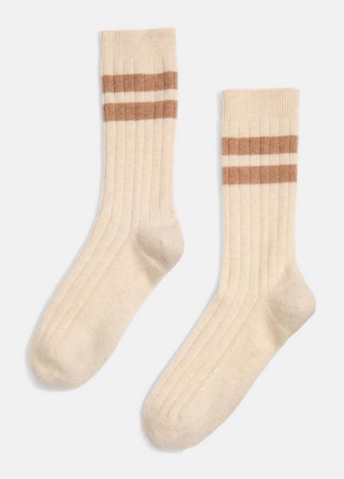 Men's Double-Stripe Cashmere Rib Sock