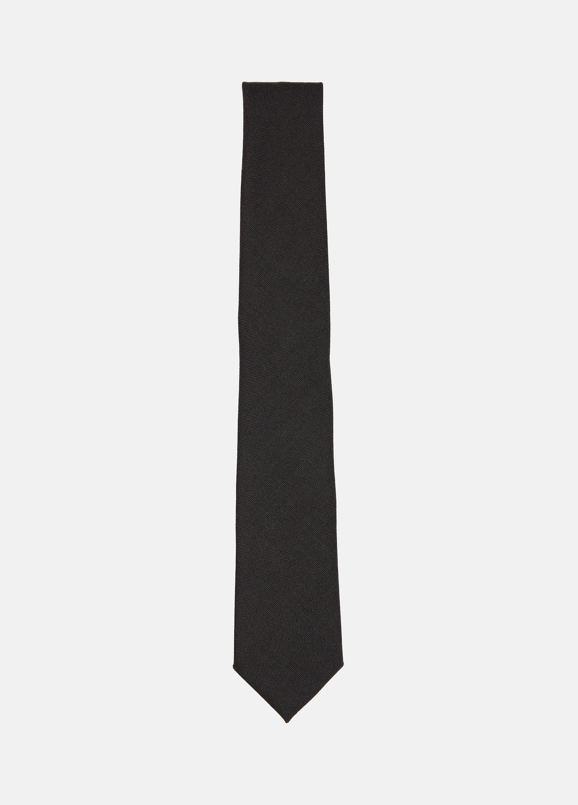 Men's Italian Wool Tie, Black Vince