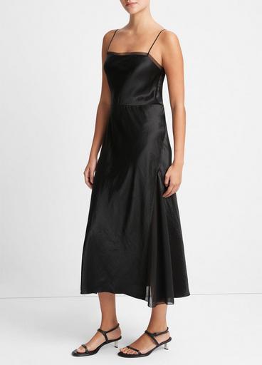 Sheer-Paneled Slip Dress image number 2