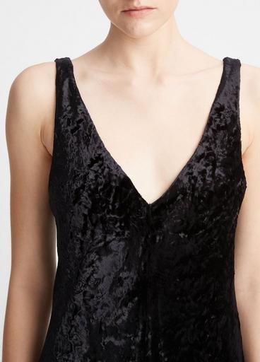 Luxe-Textured Velvet Slip Dress image number 1