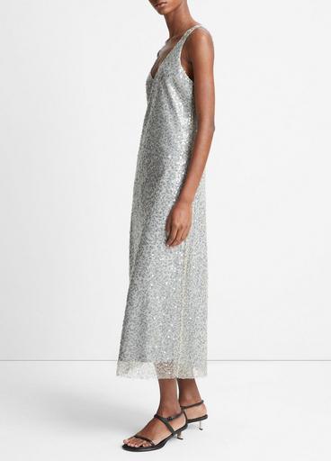Lucite Metallic Sequin Slip Dress in Dresses & Skirts | Vince