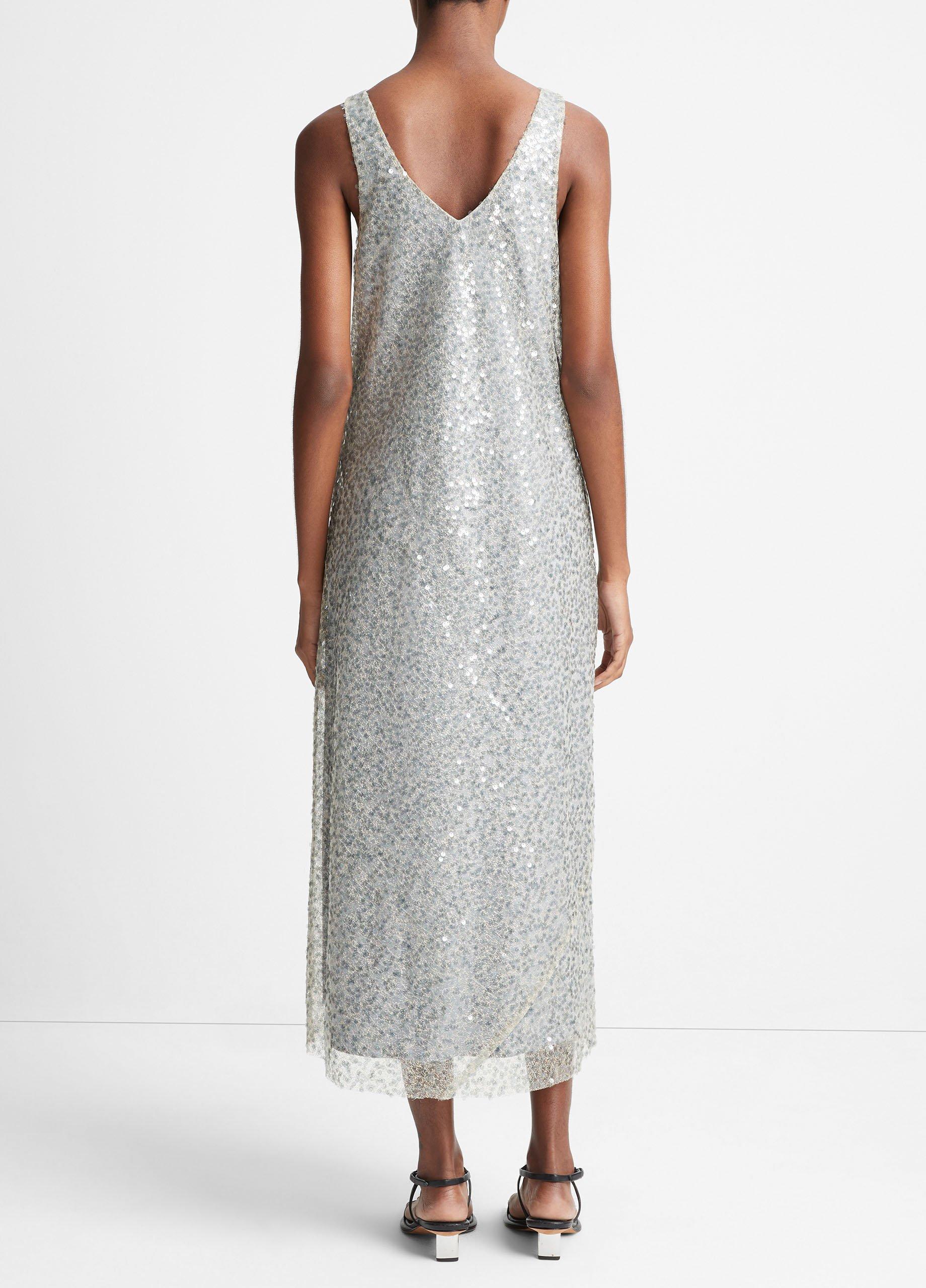 Zara silver hotsell slip dress