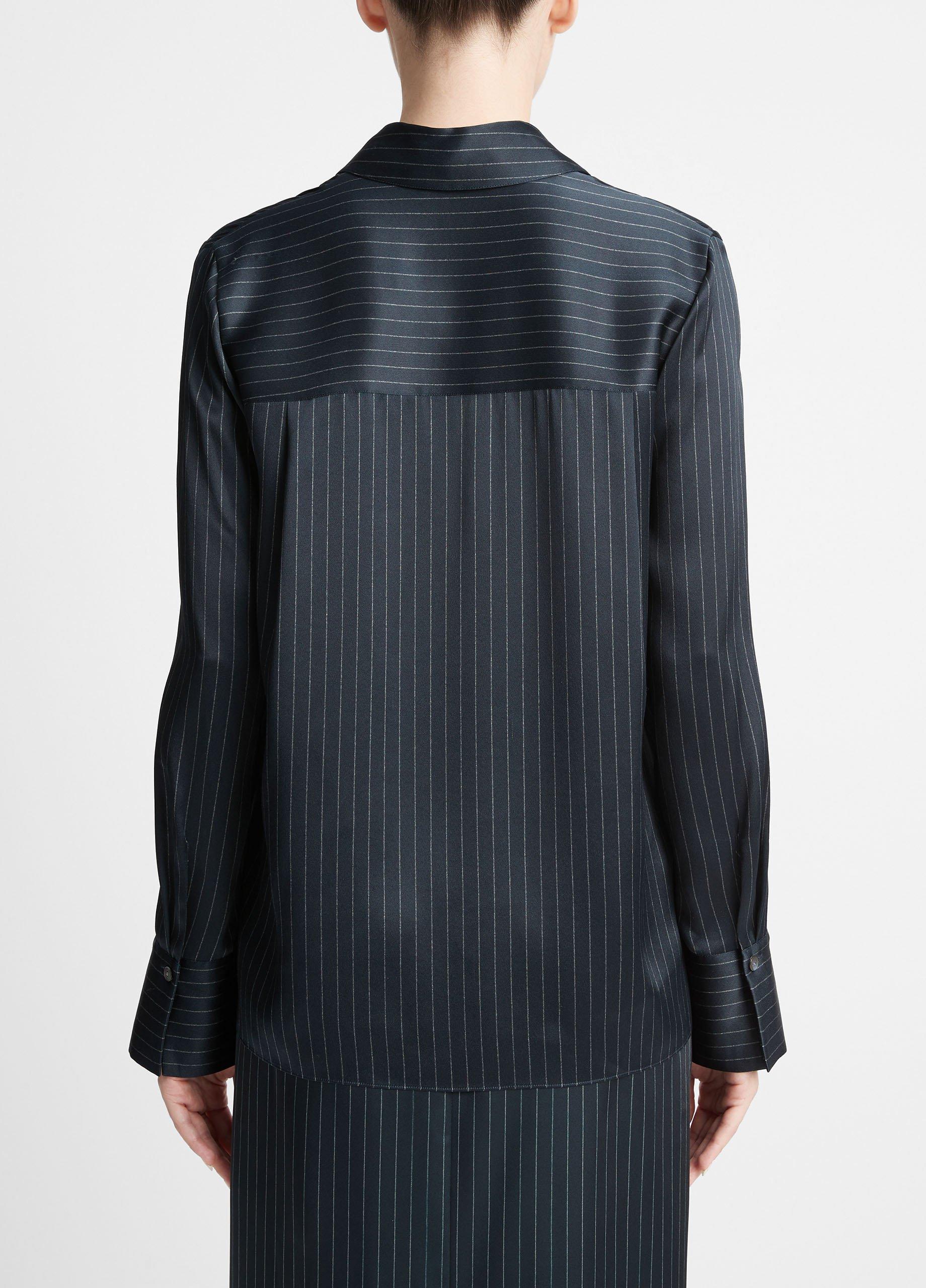 Pinstriped Silk Shirt