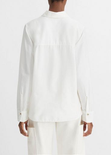 Cotton-Silk Utility Long-Sleeve Shirt image number 3