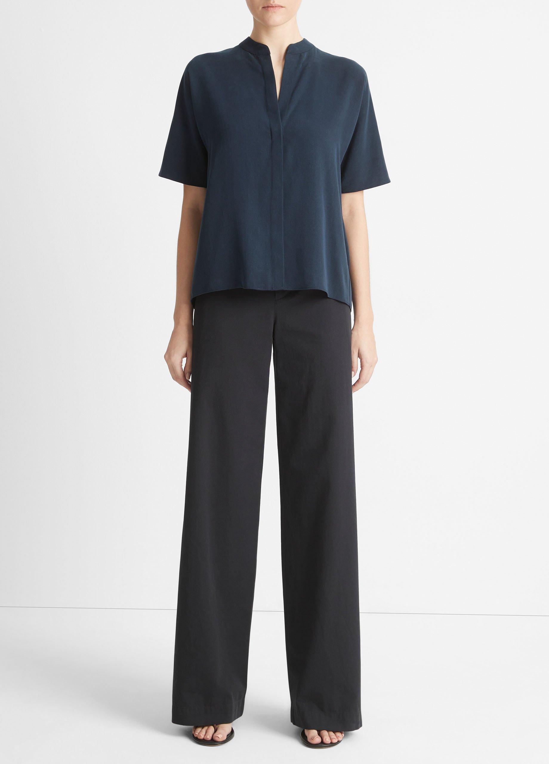 Band-Collar Dolman-Sleeve Shirt image number 0