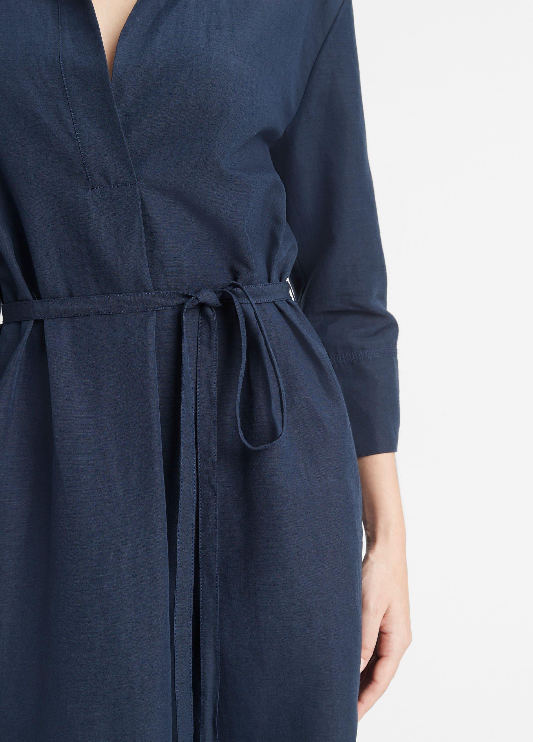 Band-Collar Pullover Dress