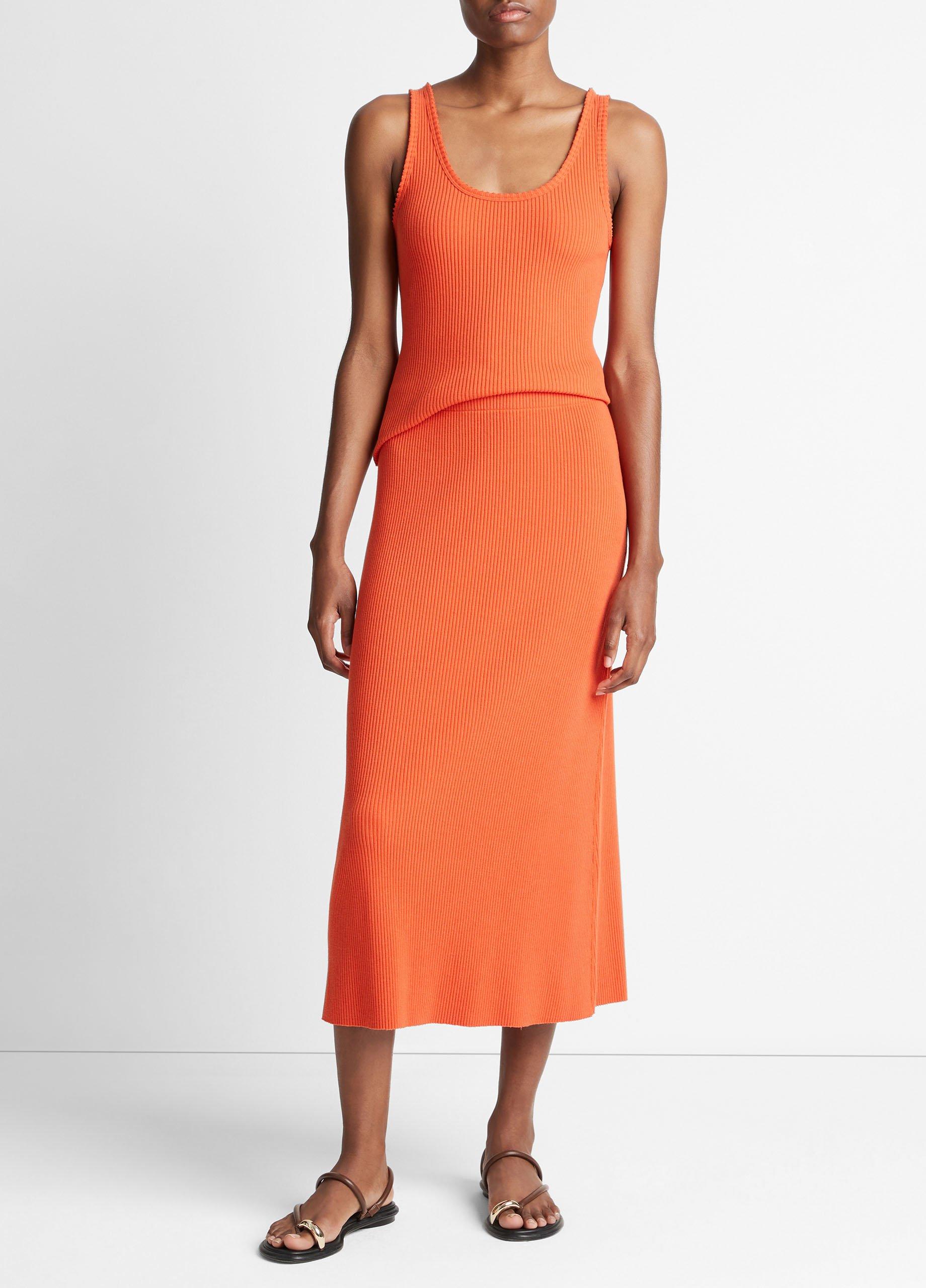 Ribbed Cotton-Blend Skirt in Vince Products Women | Vince