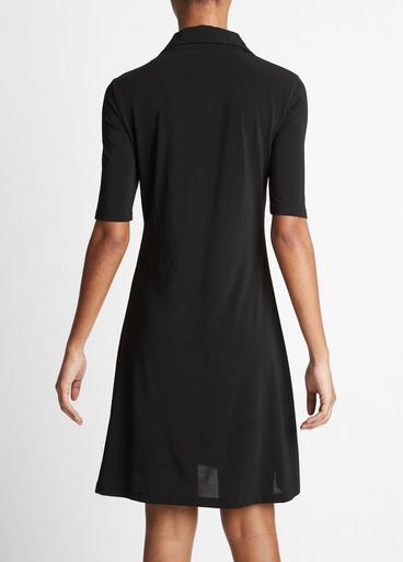 Elbow-Sleeve Polo Dress image number 3
