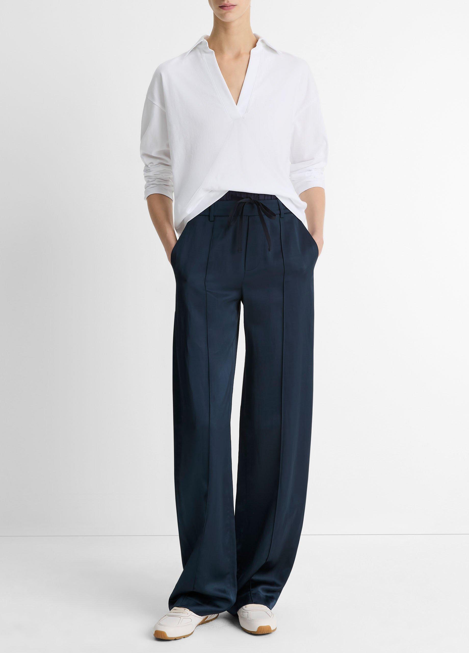 Easy Pima Cotton Long-Sleeve Polo Shirt image number 3