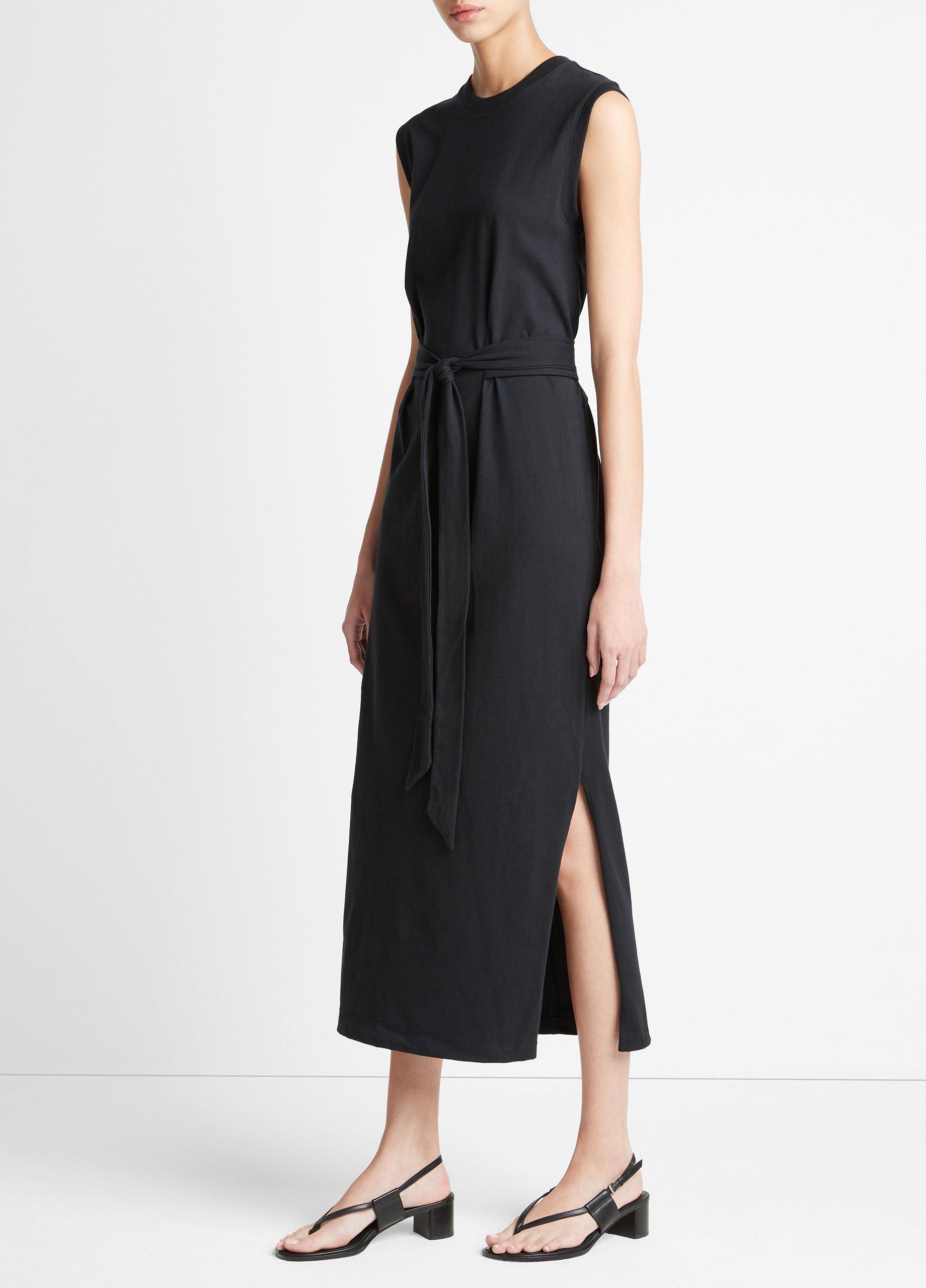 Cotton Sleeveless Wrap Dress in Dresses & Skirts | Vince