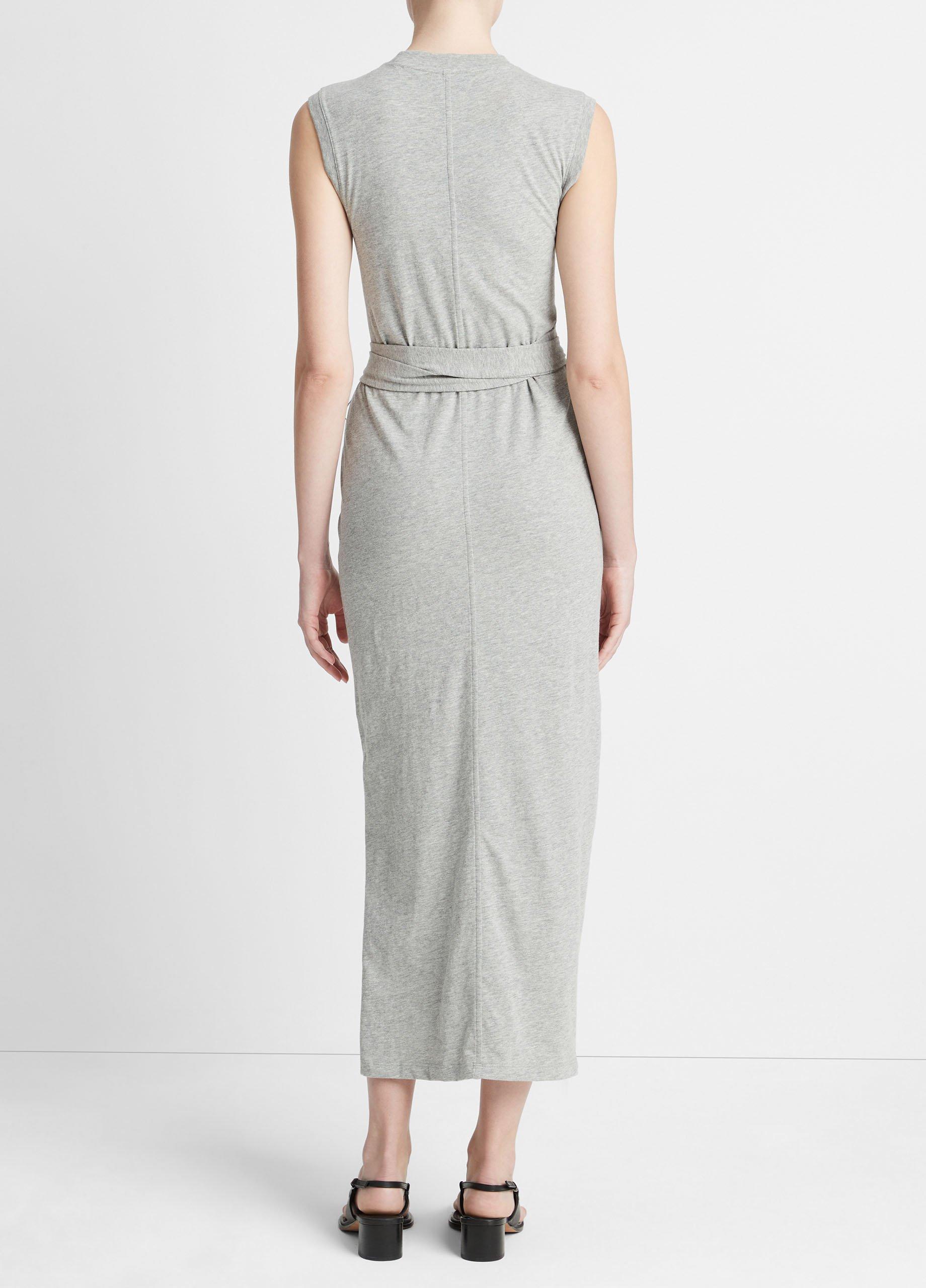 Vince sleeveless wrap clearance dress