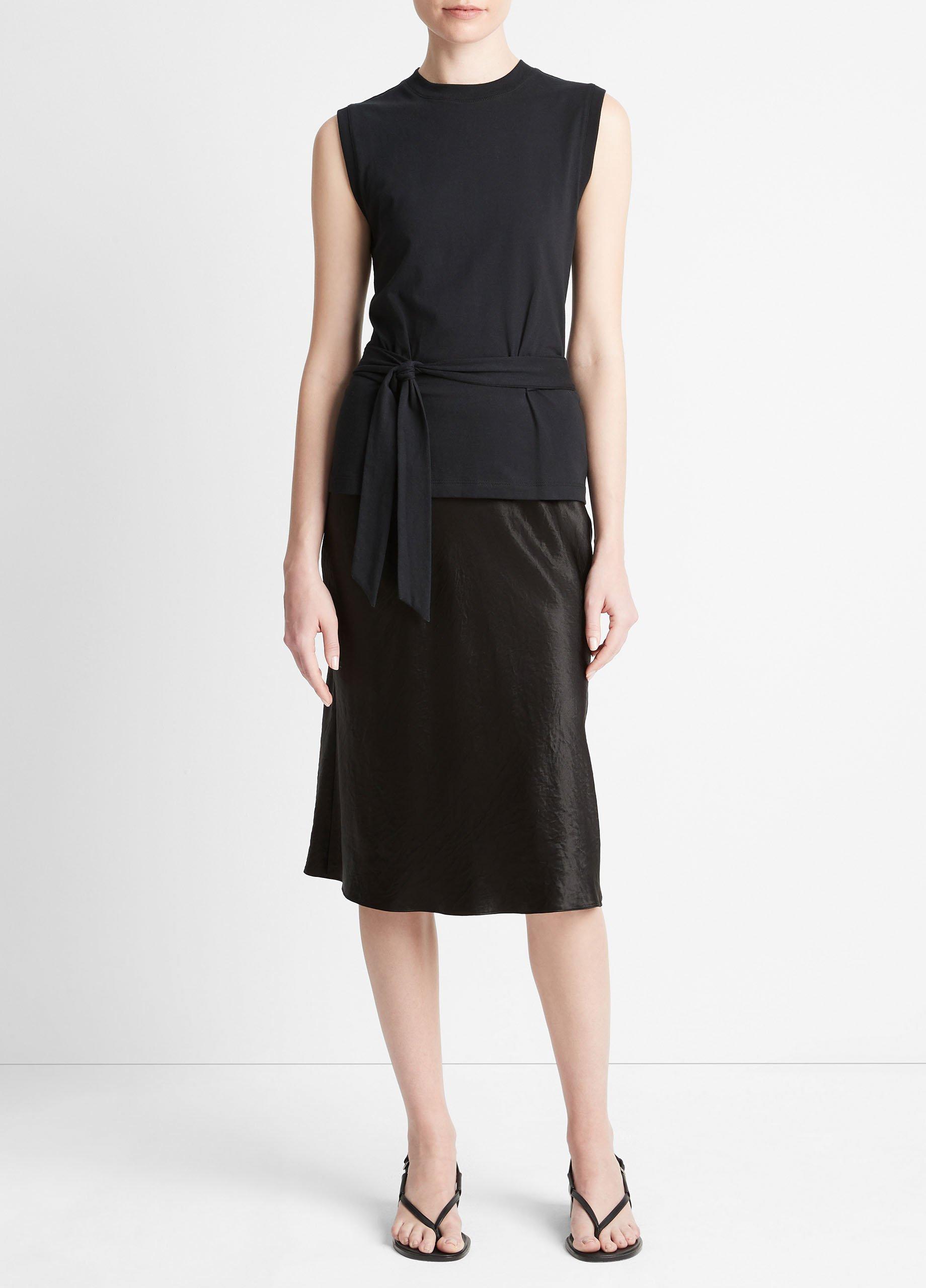 Cotton Sleeveless Wrap Top image number 0