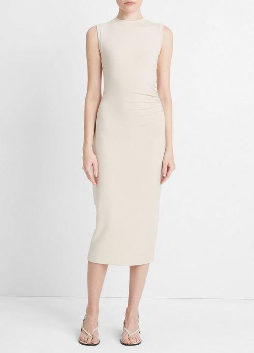 Sleeveless Gathered-Waist Dress