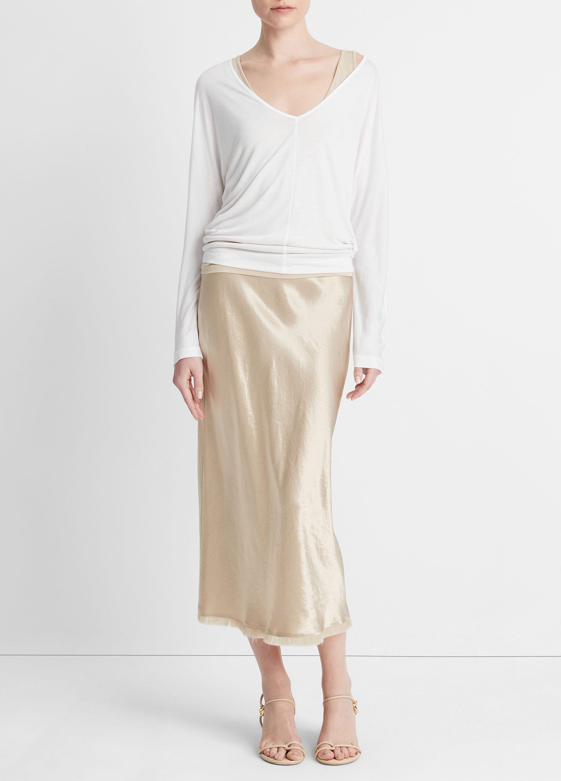 Relaxed V-Neck Dolman T-Shirt in Shirts & Tees | Vince