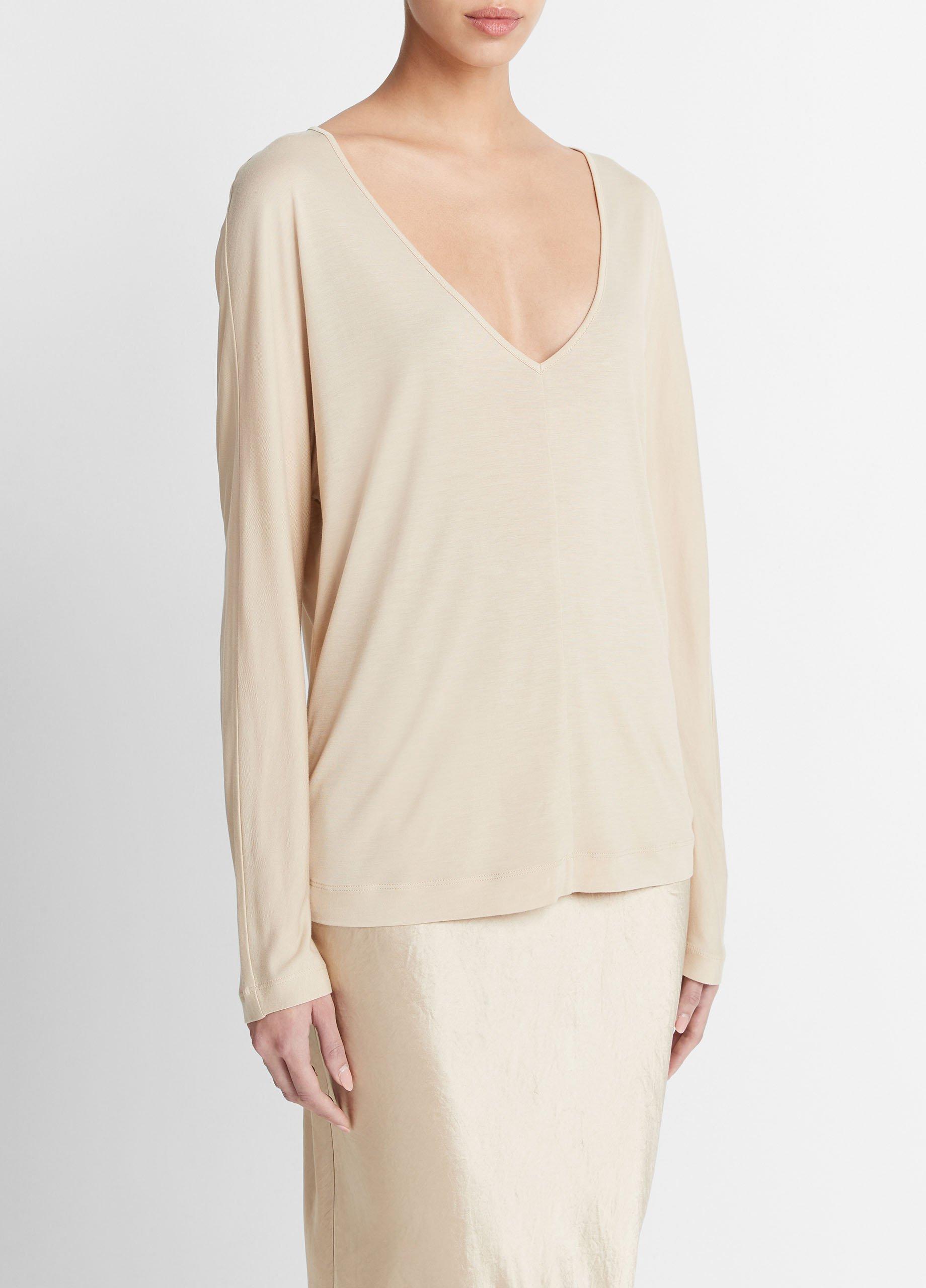 Relaxed V-Neck Dolman T-Shirt in Shirts & Tees | Vince