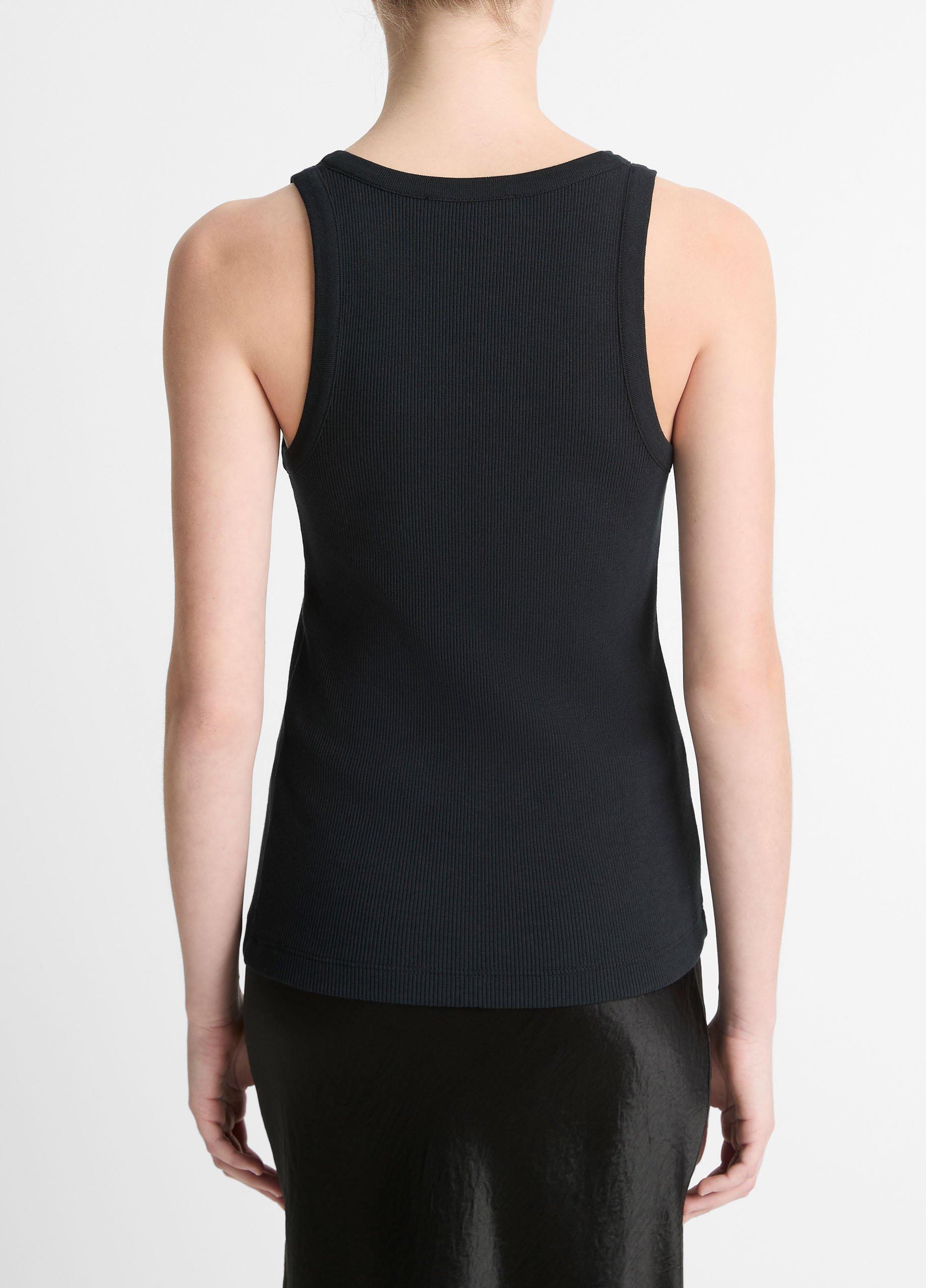 トップス CLANE SCOOP LINE RIB TOPS Ribbed Scoop-Neck Tank in Tank Tops | Vince
