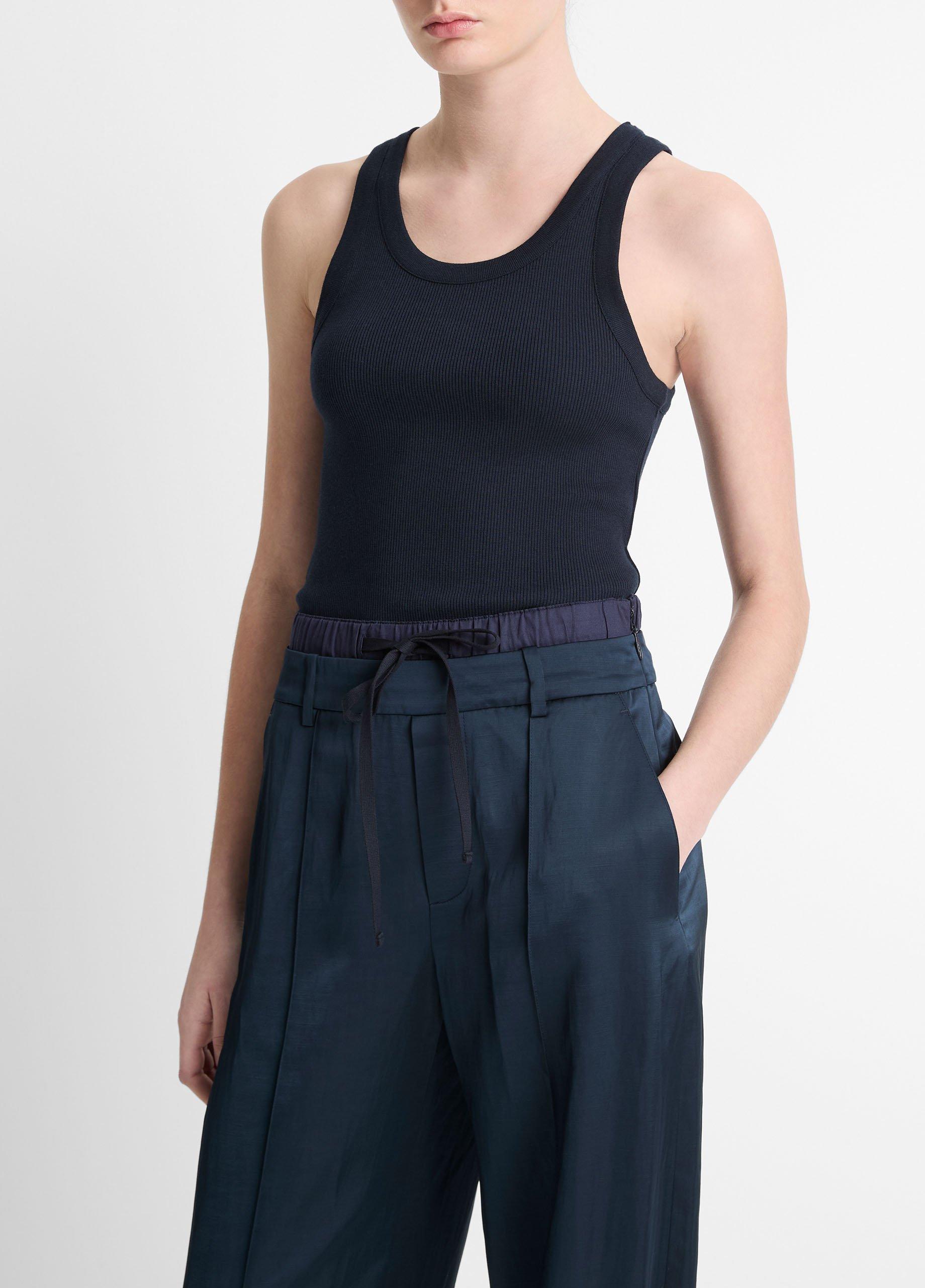 (取寄) ヴィンス レディース スクープ ネック タンク トップ Vince women Scoop Neck Tank Top White Scoop Neck Tank in Shirts & Tees | Vince