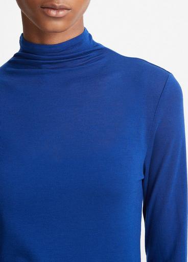Sheer Long-Sleeve Turtleneck Top in Shirts & Tees | Vince