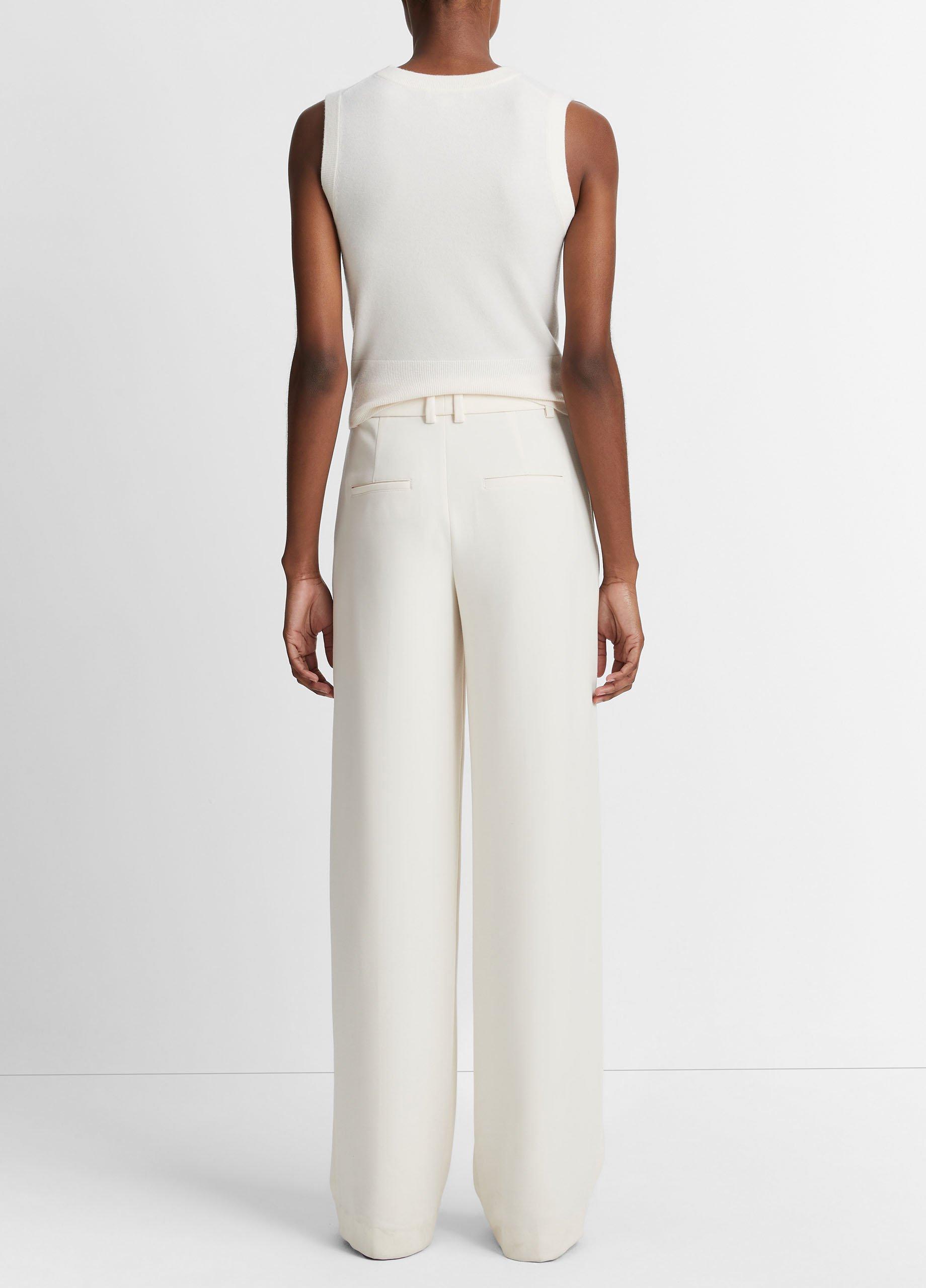 Pintuck Wide-Leg Pant