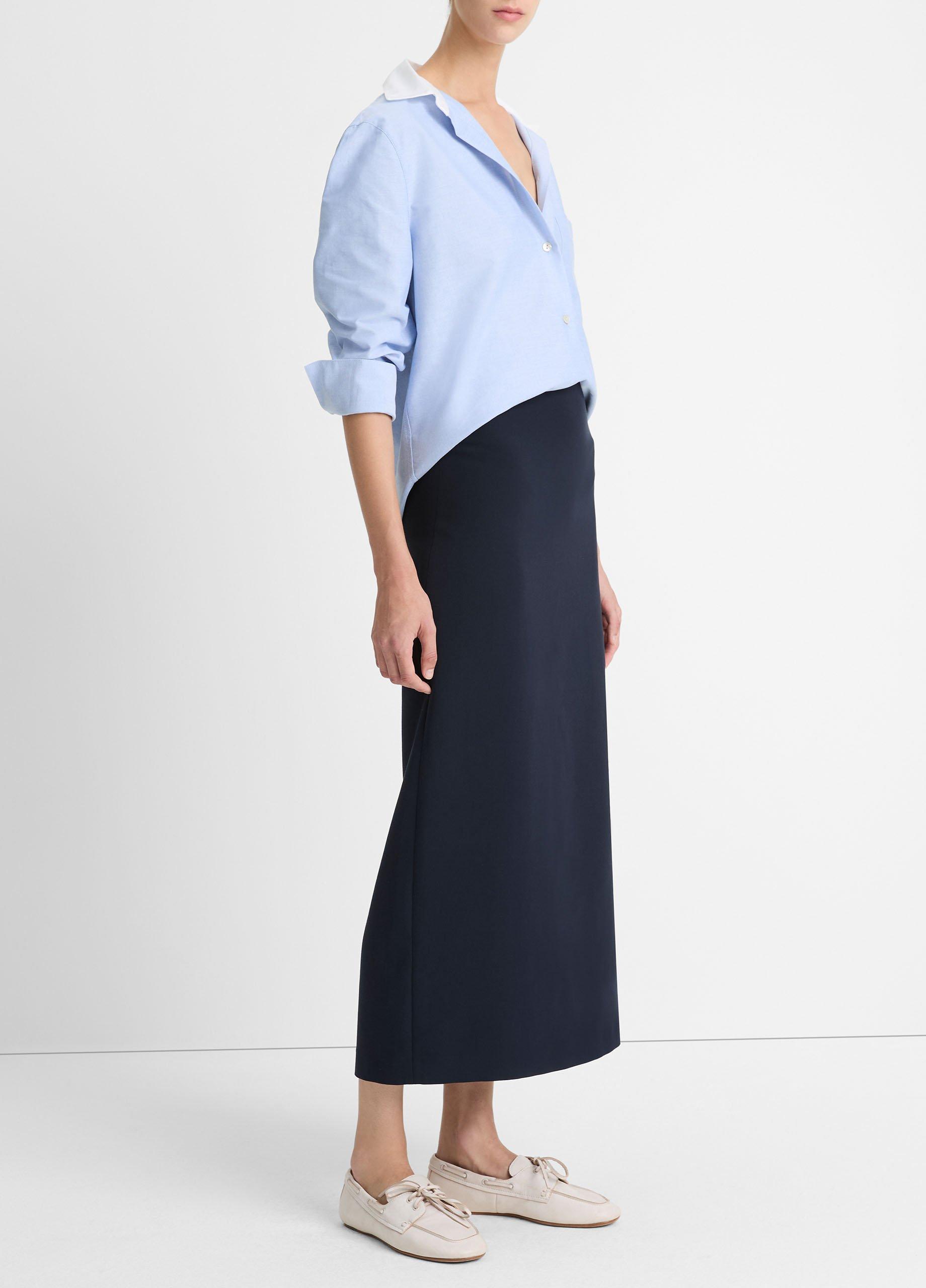 【Raucohouse】Ever Incision long skirt Yuma back slit banding long skirt - Raucohouse | 60% - Asian